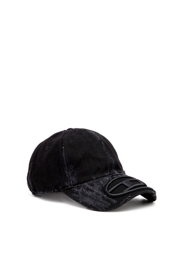 Cappello da baseball in denim distressed