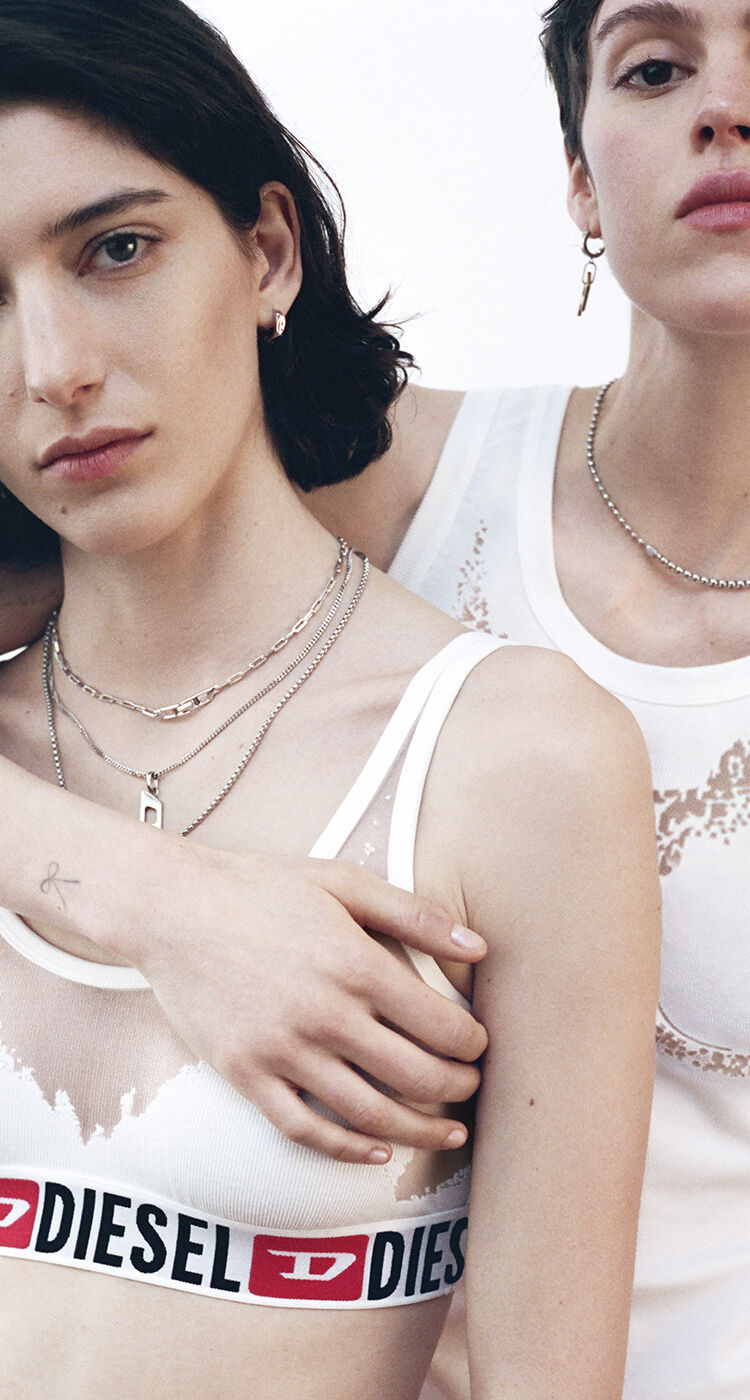 Bralette con effetto devor&eacute; trasparente