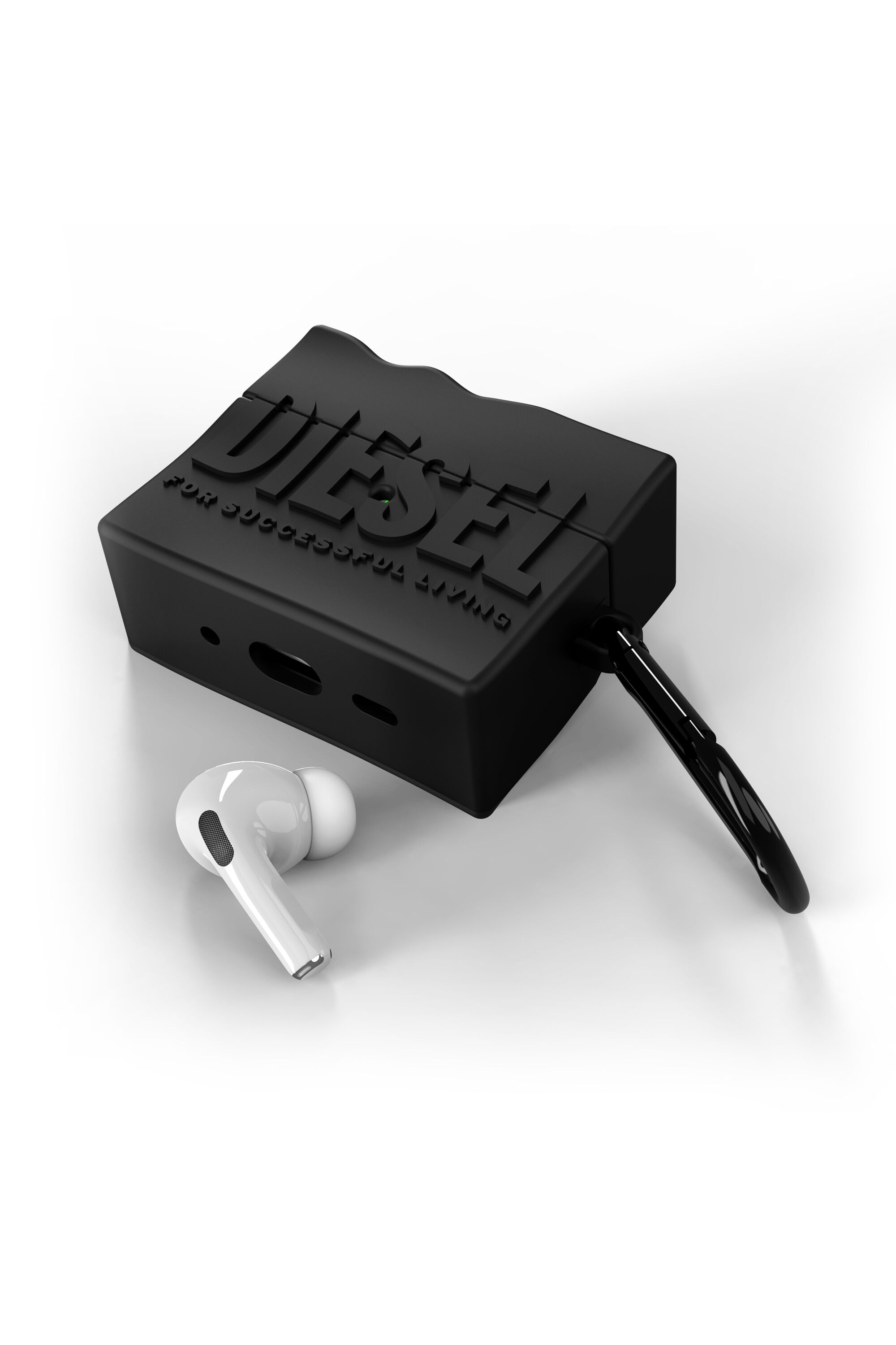 Diesel - 60080 AIRPOD CASE, Cover in silicone per Airpods Pro/Pro 2 Unisex in Nero - 4