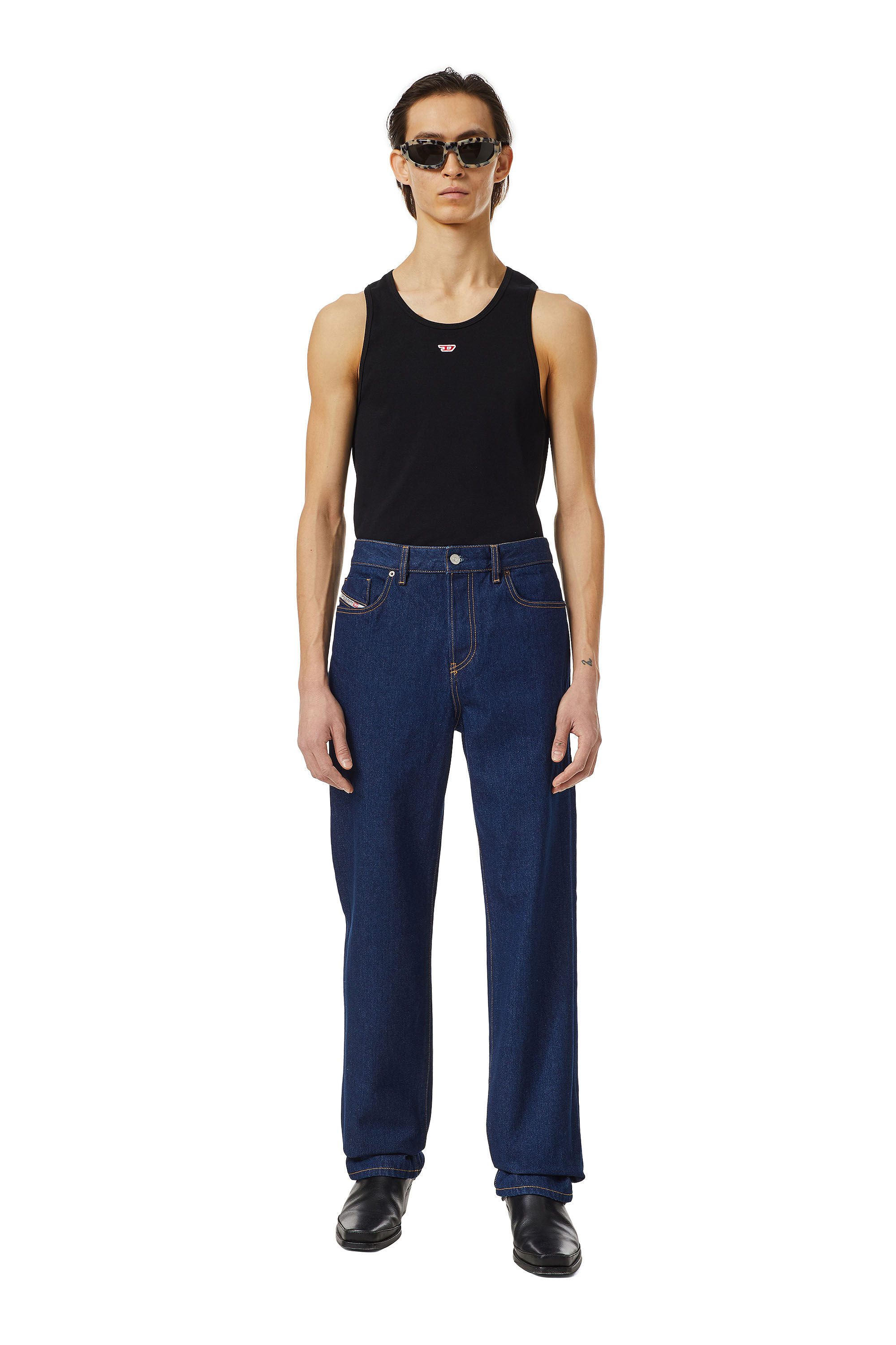 Diesel - 1955 007A5 Straight Jeans, Blu Scuro - Image 1