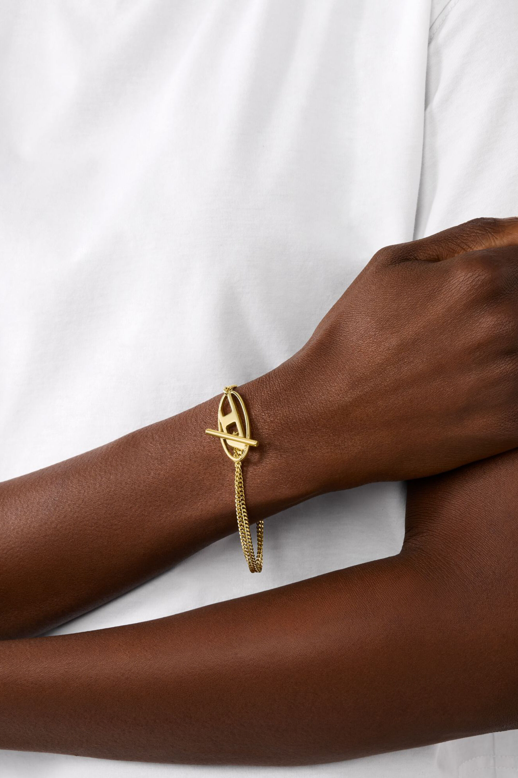 Women's Gold-Tone Stainless Steel Chain Bracelet | Gold | Diesel