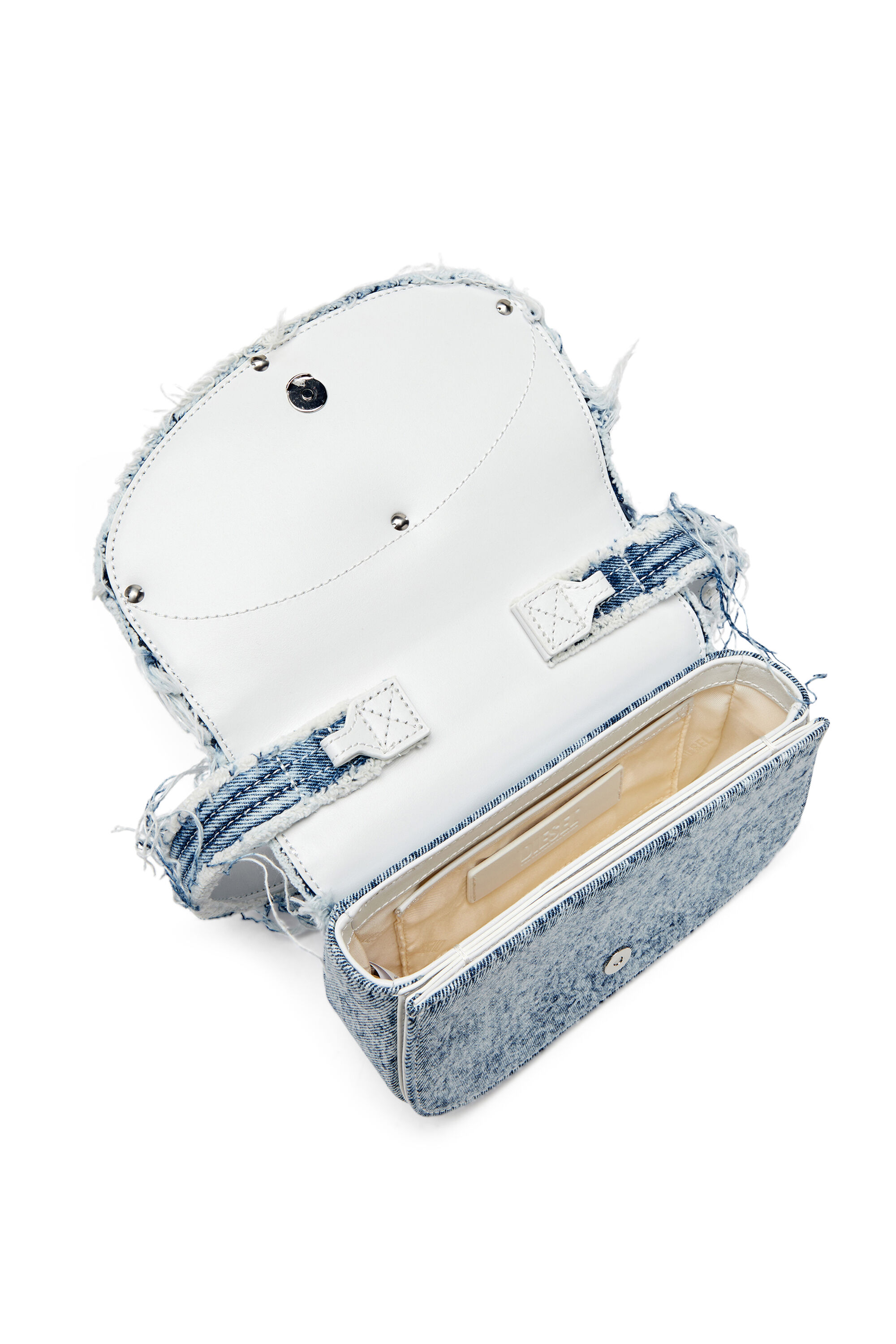 Diesel - 1DR, 1DR-Iconica borsa a spalla in denim sfrangiato Donna in Blu - 5