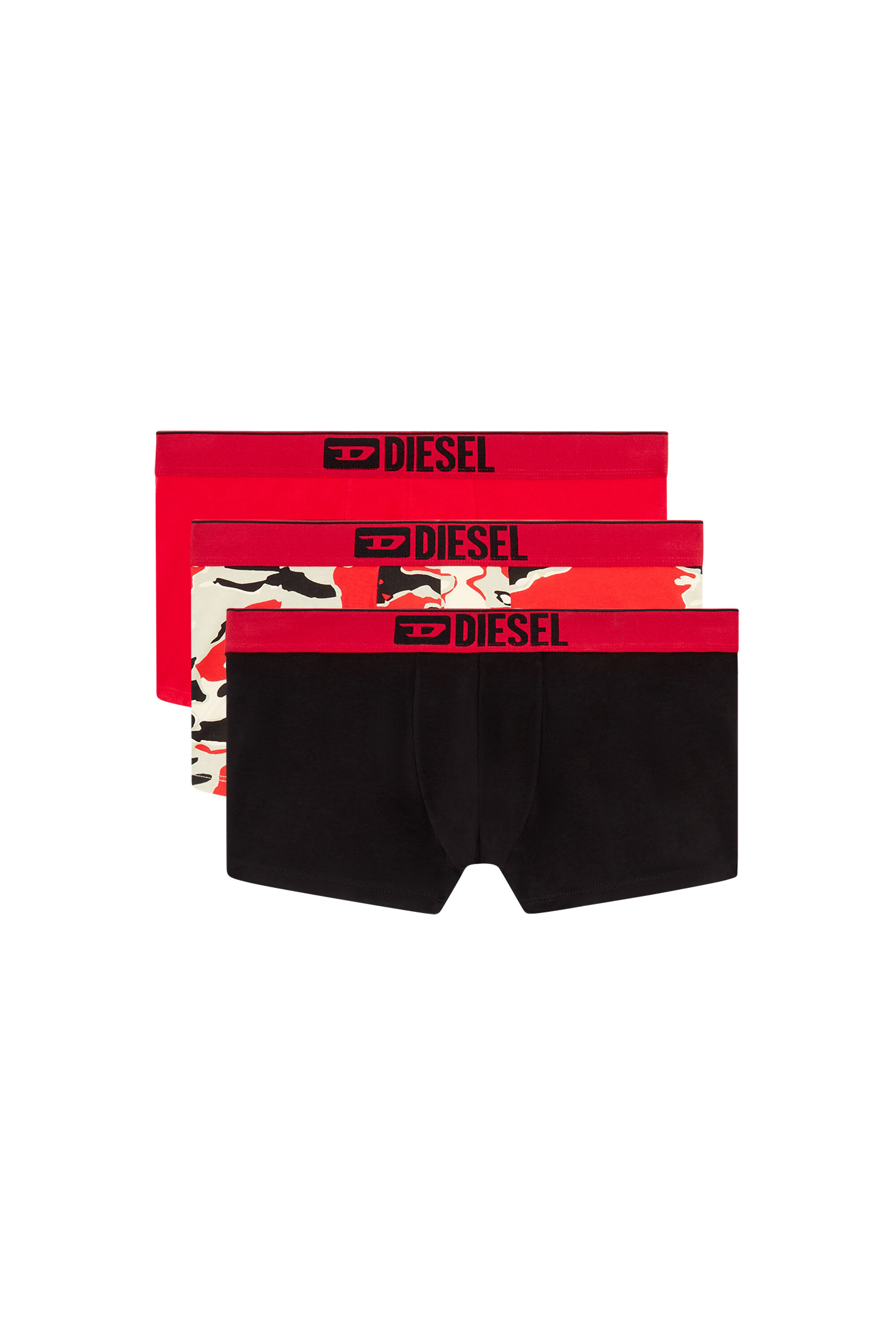 Diesel - UMBX-DAMIENTHREEPACK, Set da tre paia di boxer a tinta unita e stampati Uomo in Multicolor - 2