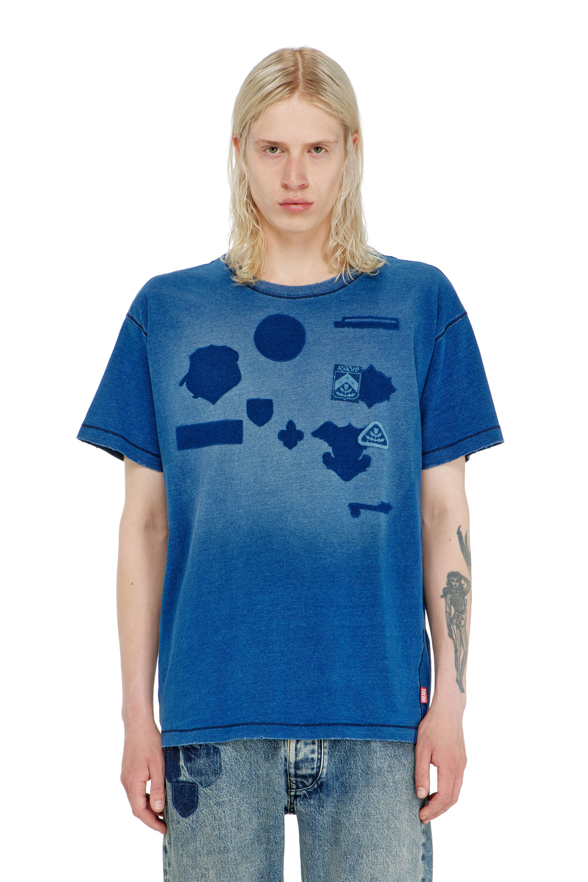 Diesel - T-NOX, T-shirt con patch effetto ombra Uomo in ToBeDefined - 5