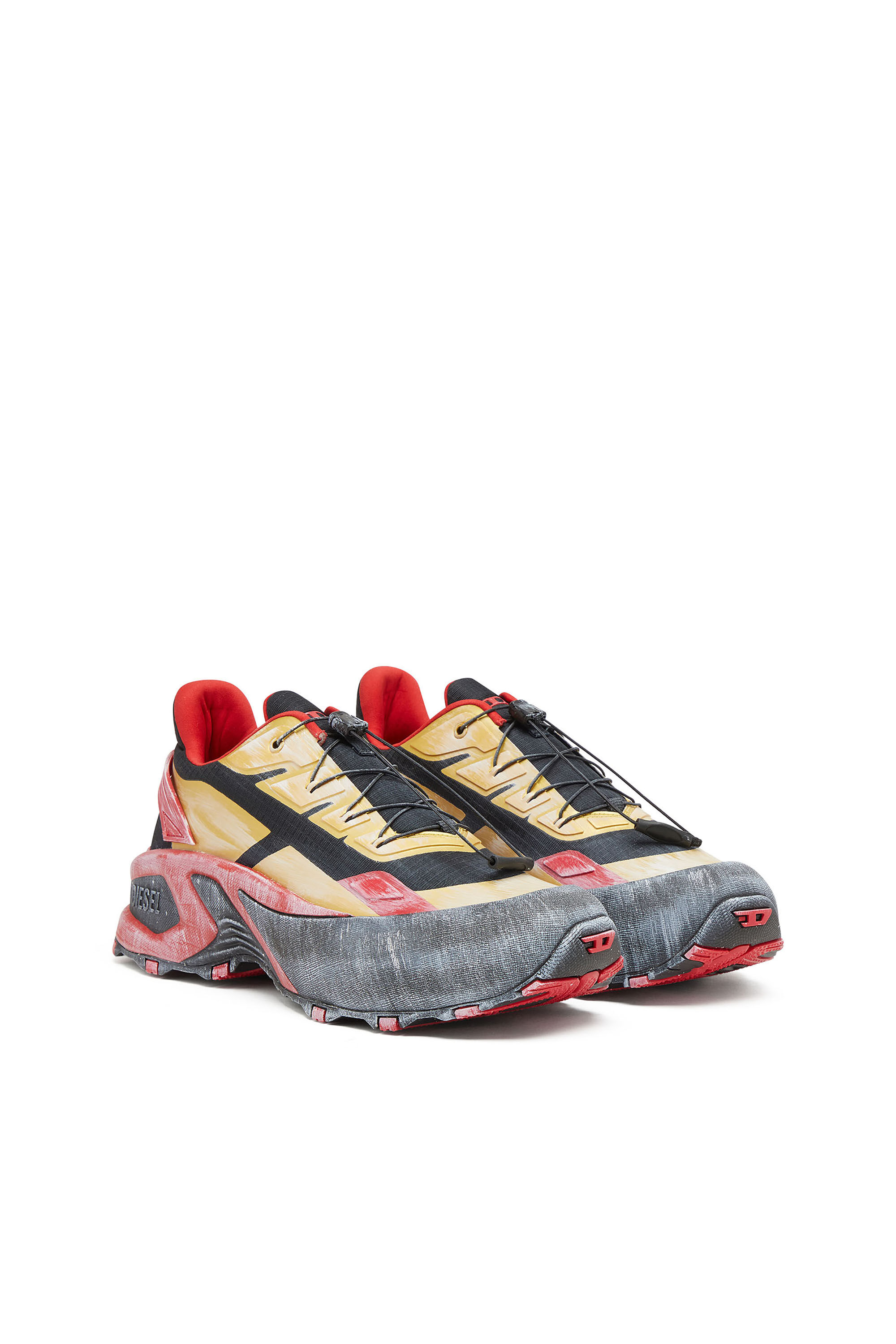 Diesel - D-CAGE RUNNER, D-Cage-Distressed chunky sneakers in ripstop Uomo in Multicolor - 2