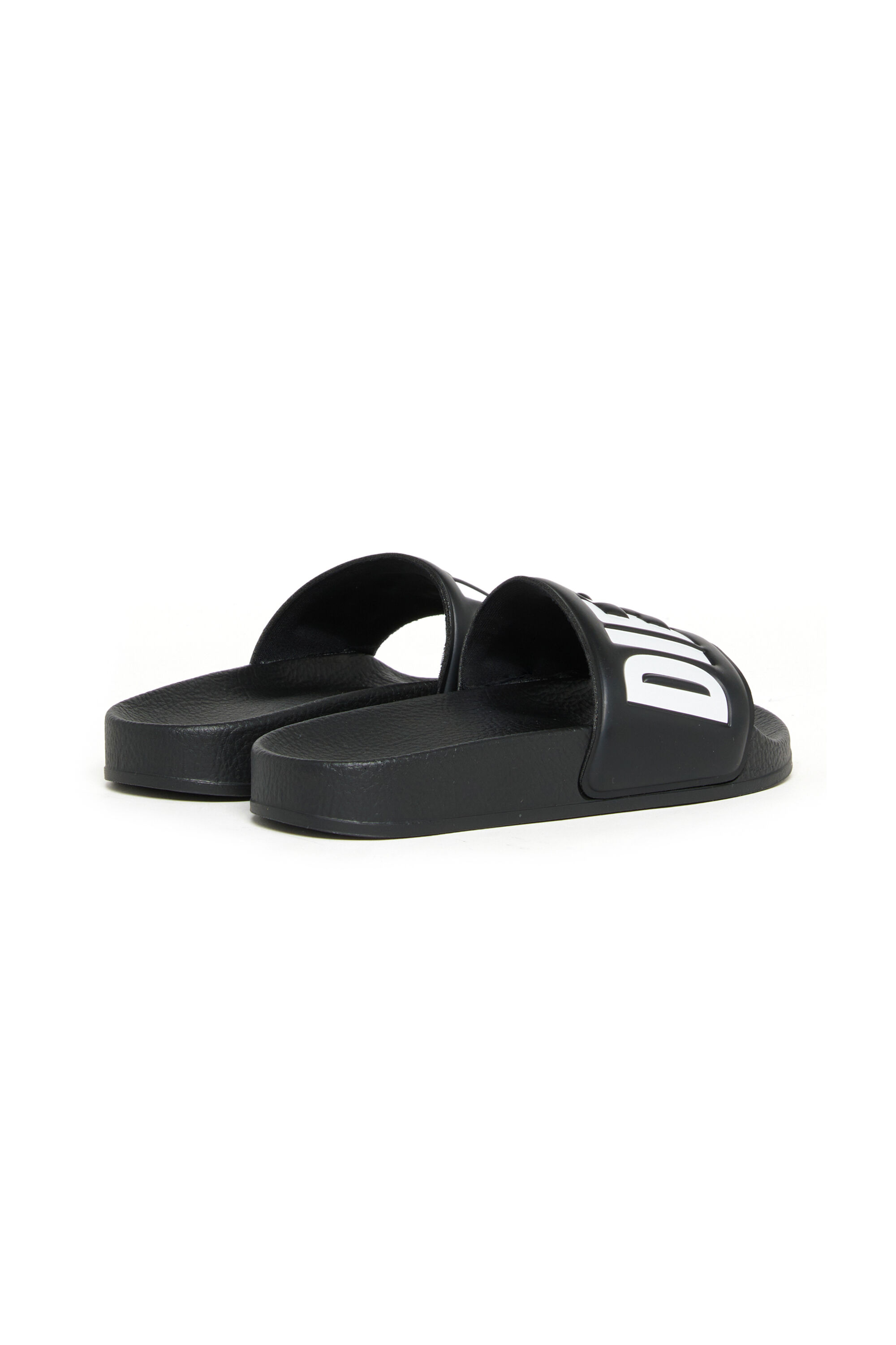 Diesel - SA-BWBISQOF, Sa-Bwbisqof-Slides con logo goffrato Unisex in Nero - 3