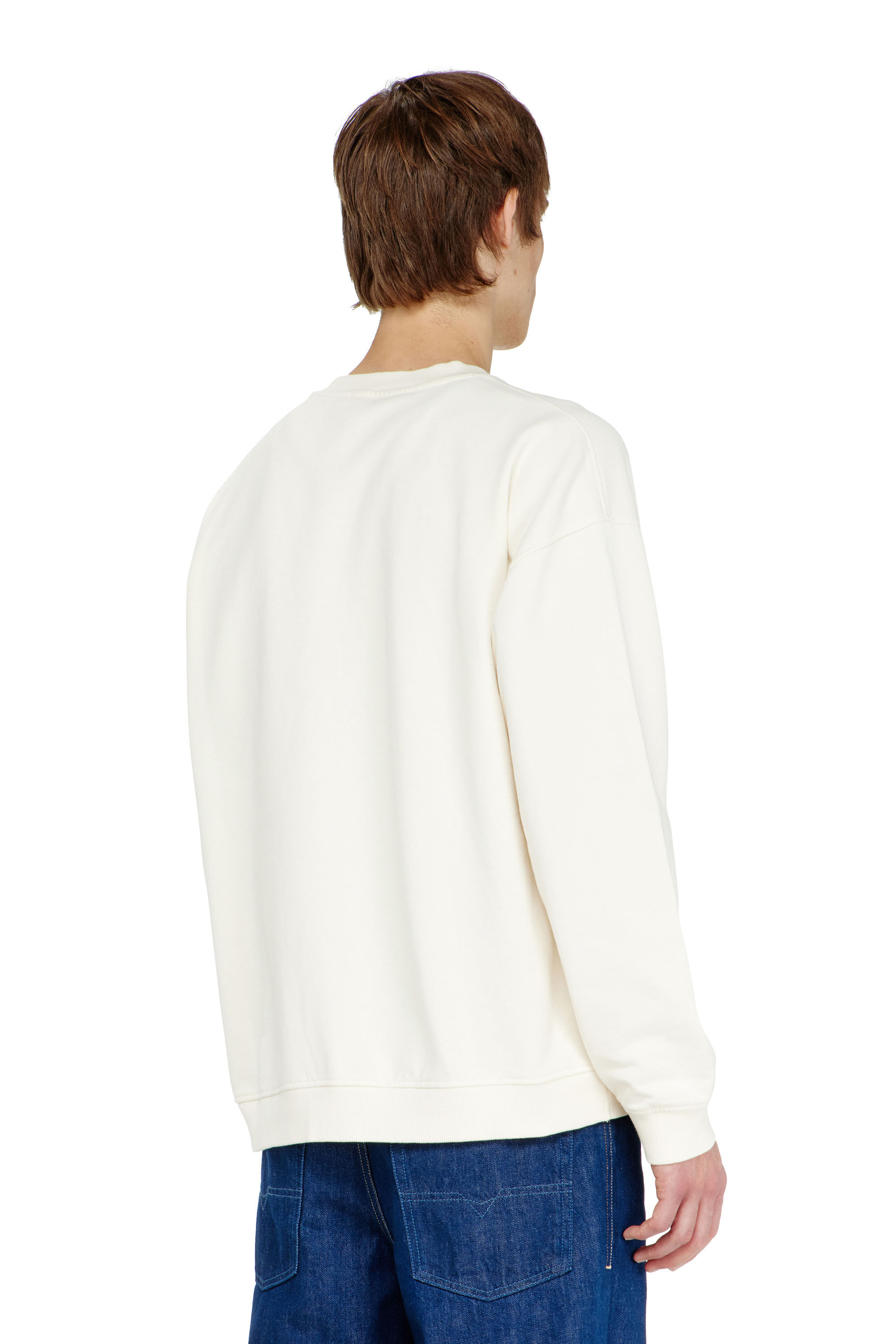 Diesel - S-BOXT-N5, Felpa in cotone con logo Oval D floccato Uomo in ToBeDefined - 4