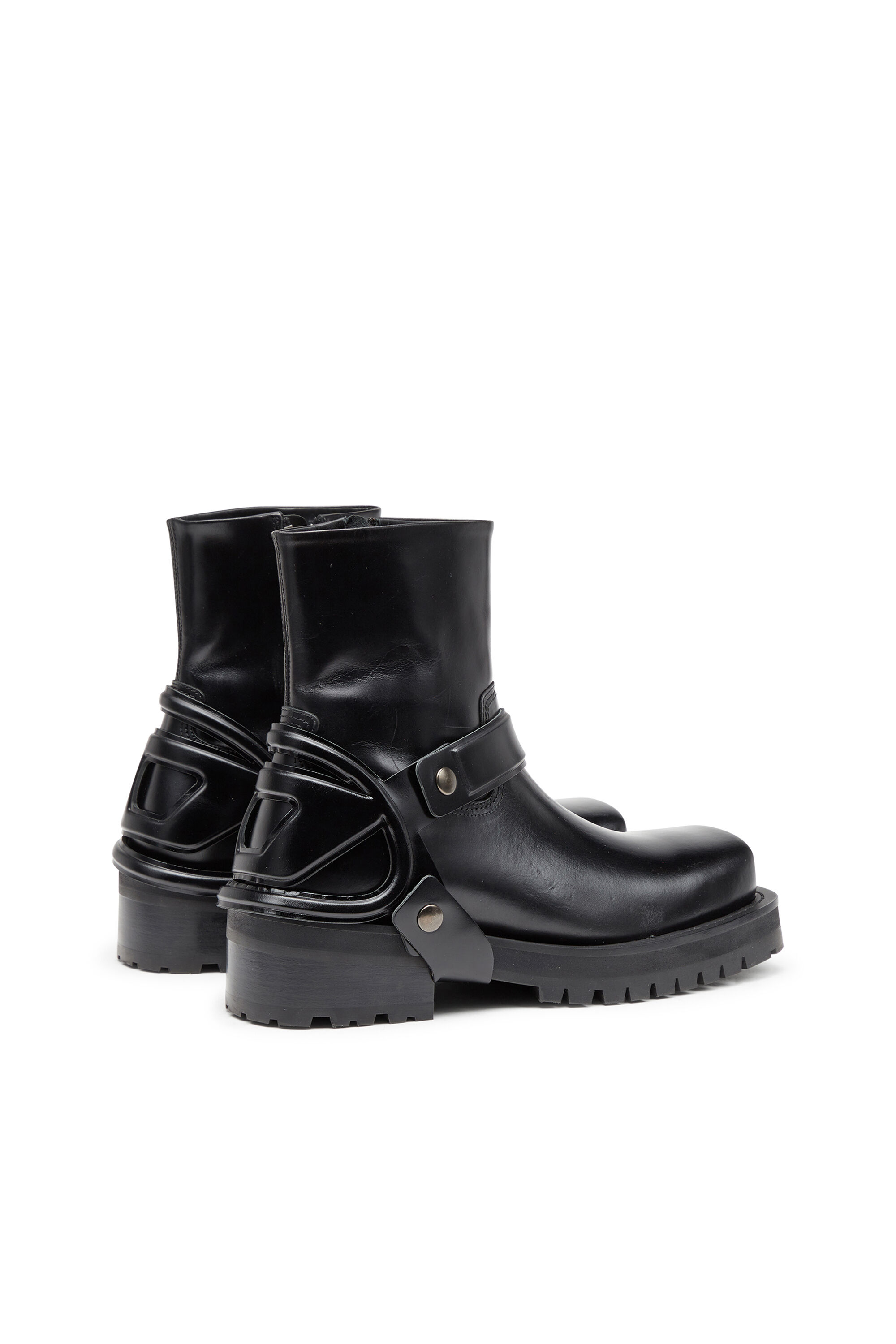 D Texan Stivali con cinturino in pelle lisica Uomo Nero Diesel