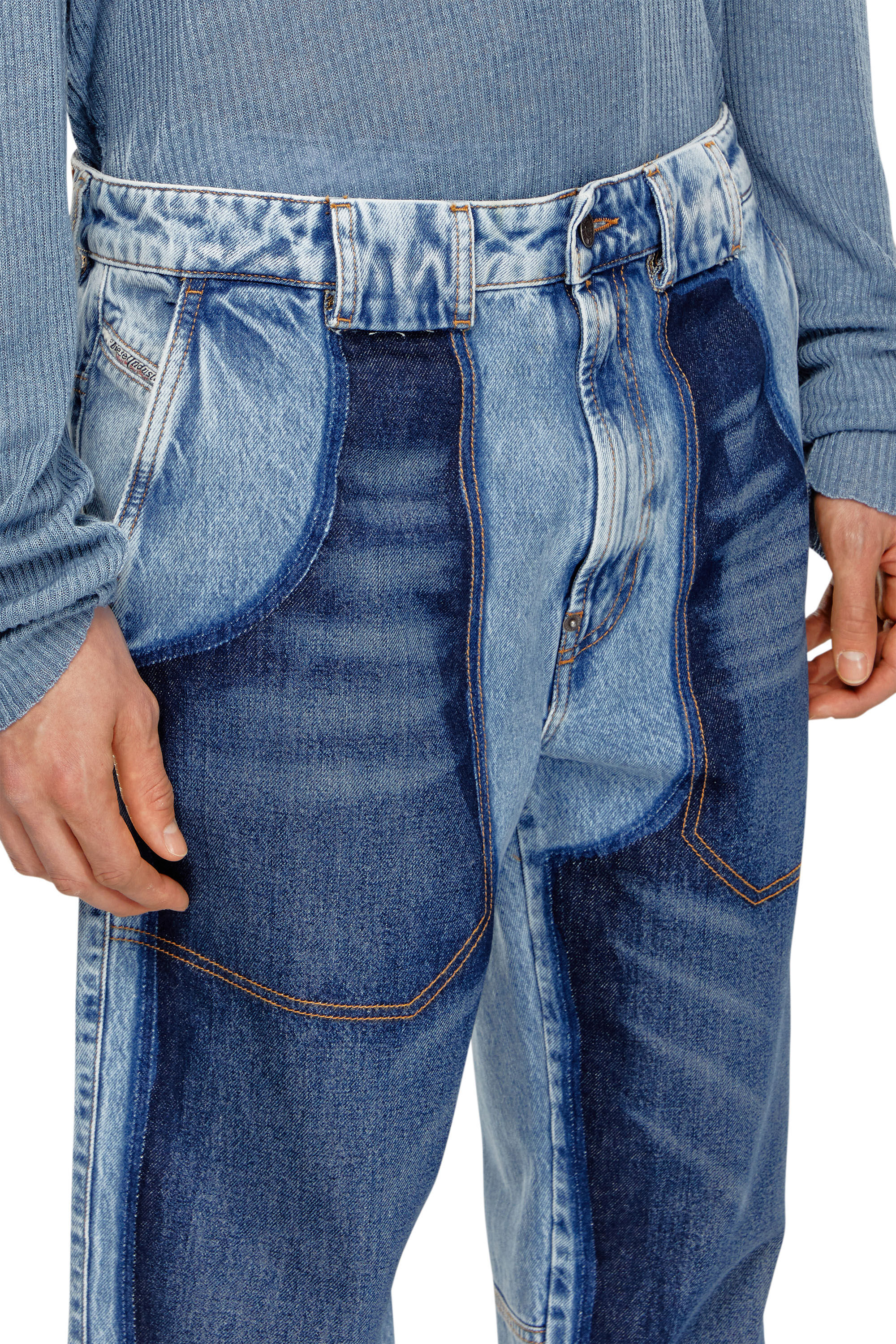 Diesel - Tapered Jeans D-P-5-D 0GHAW, Blu Chiaro - Image 5