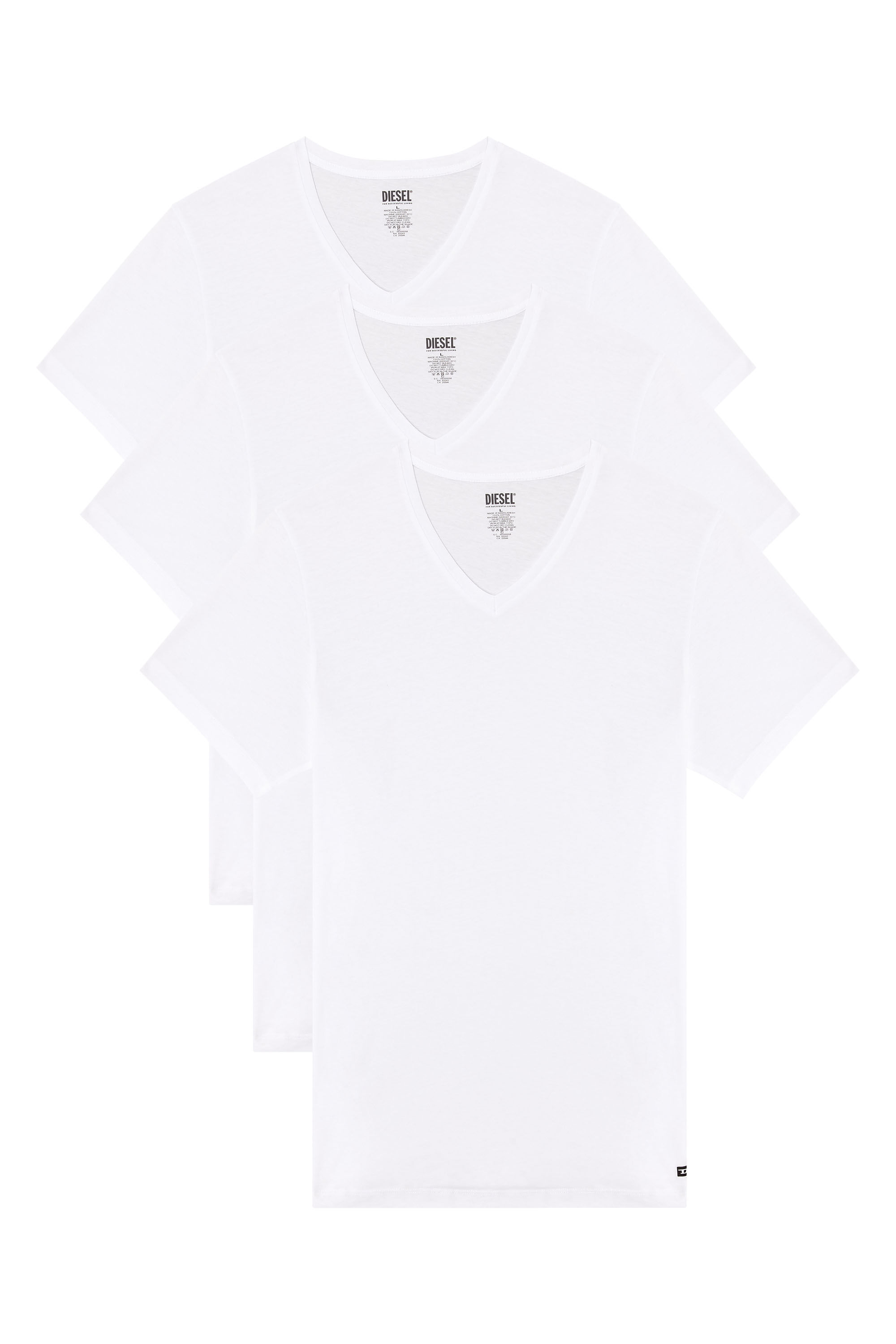 Diesel - MICHAEL-D-BOX-3PACK, Set da tre di T-shirt con scollo a V Uomo in Bianco - 2