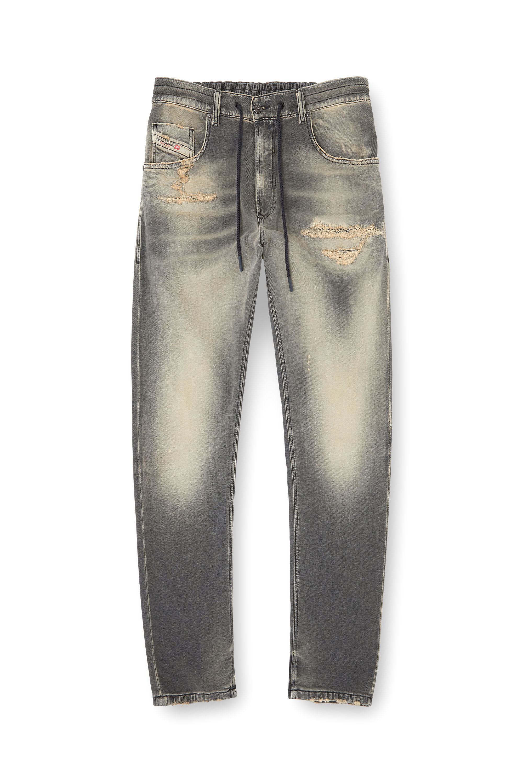 Diesel - Man's Regular 2030 D-Krooley Joggjeans® 068PF, Light Grey - 2