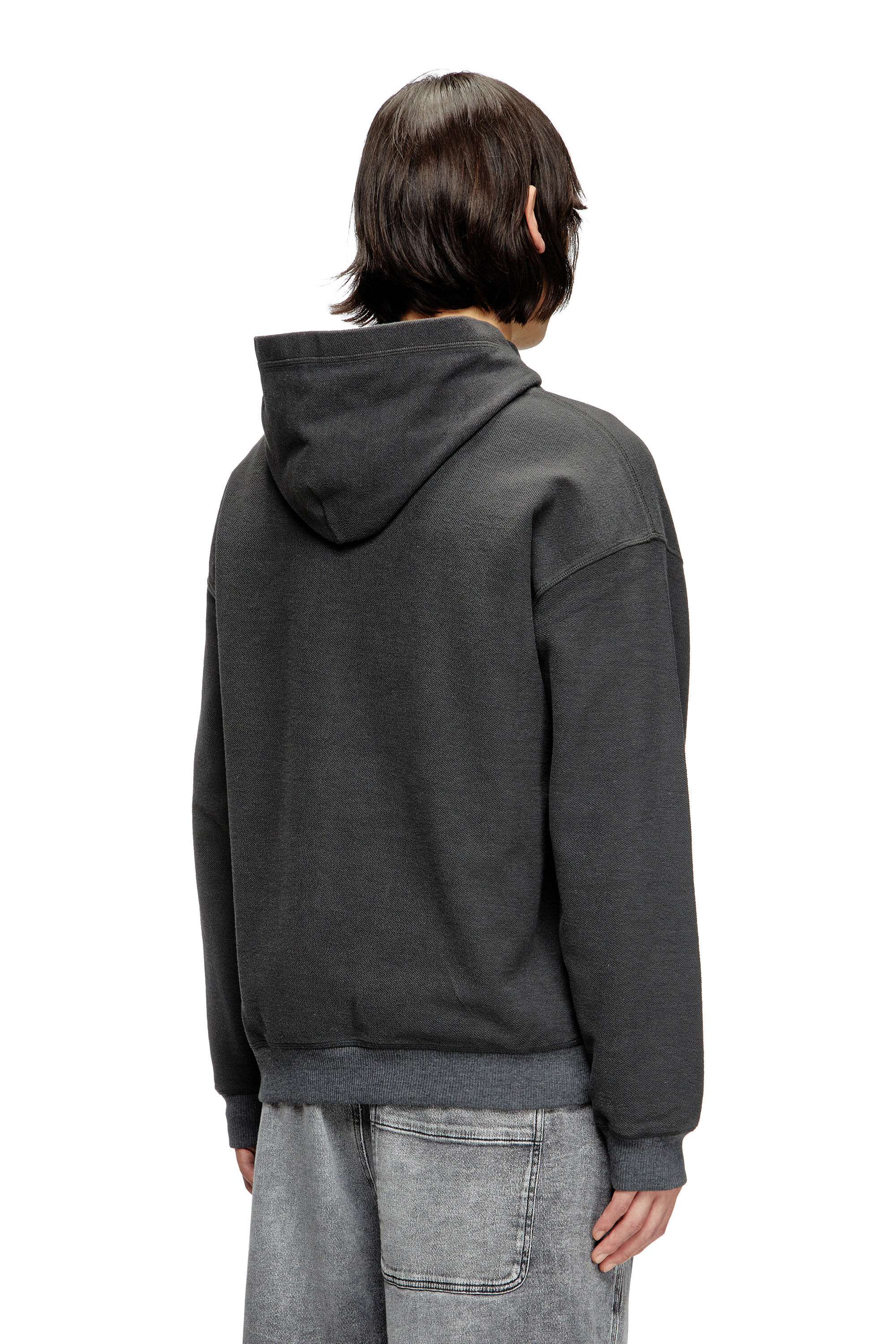 Diesel - S-BOXT-HOOD-HOSHI, Hoodie con stampa collana Unisex in Grigio - 4