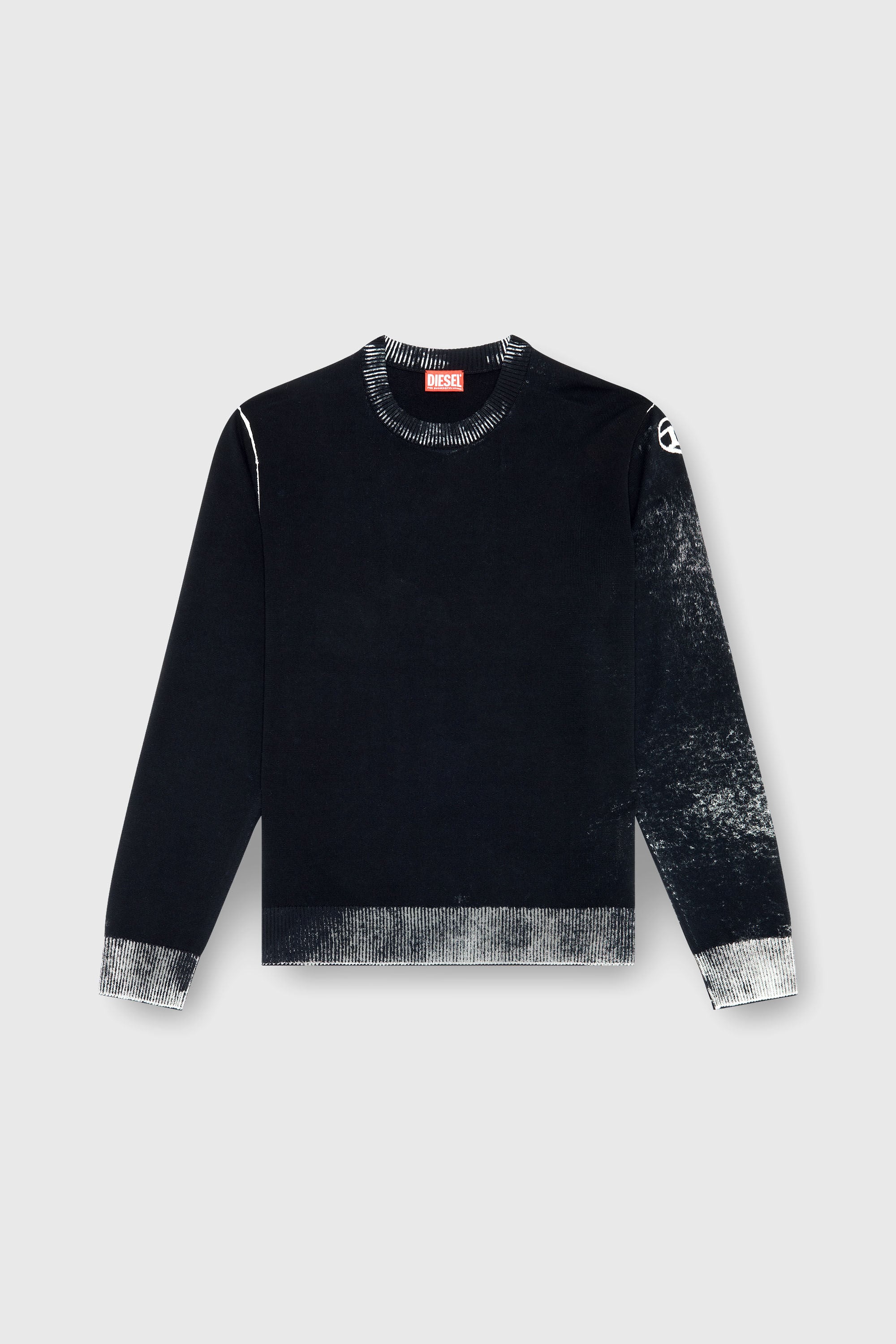 Diesel - K-LARENCE-B, Maglia in cotone stampata al contrario Uomo in Nero - 2