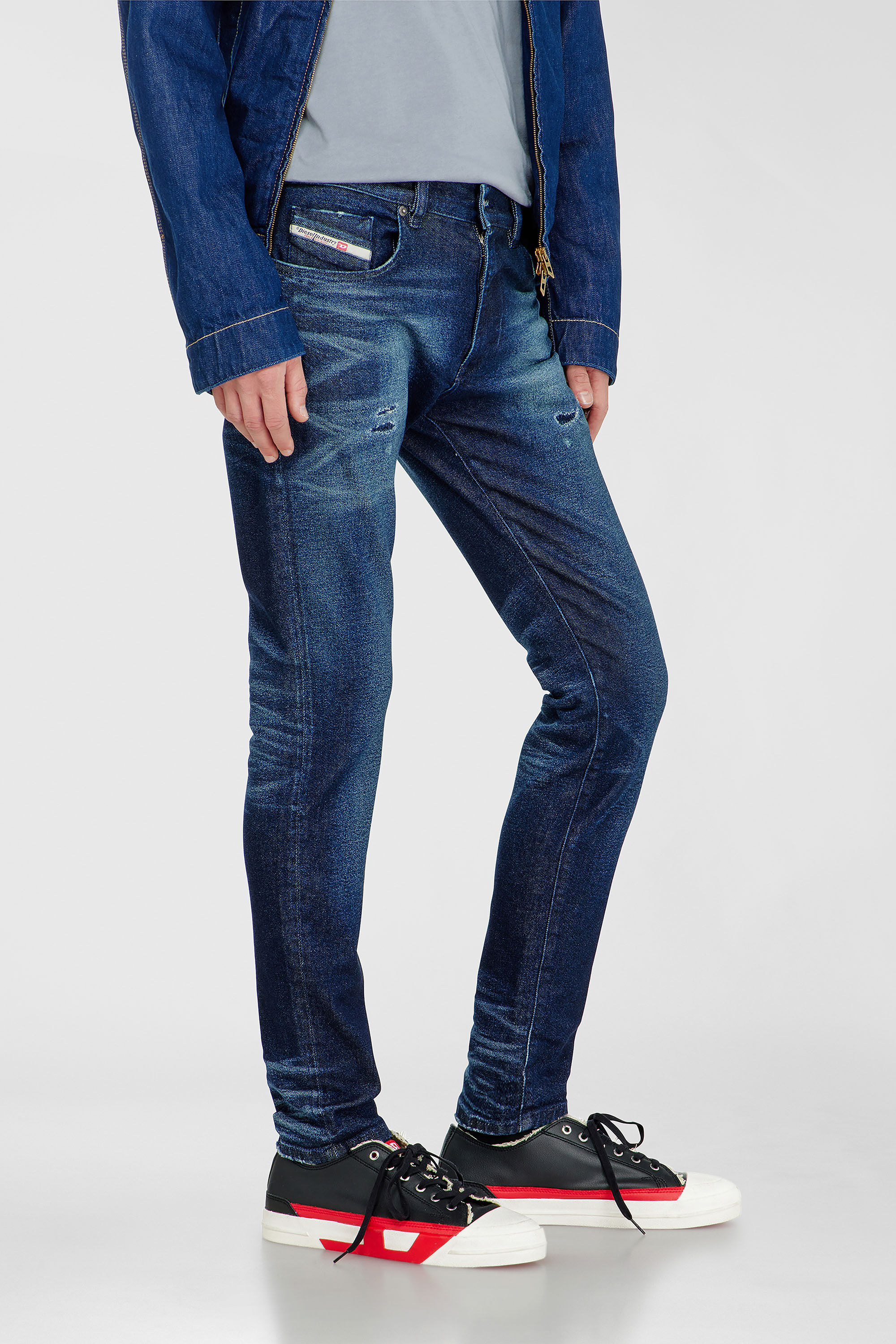 Diesel - Slim Jeans 2019 D-Strukt 0KBBU Uomo, Blu Scuro - Image 7
