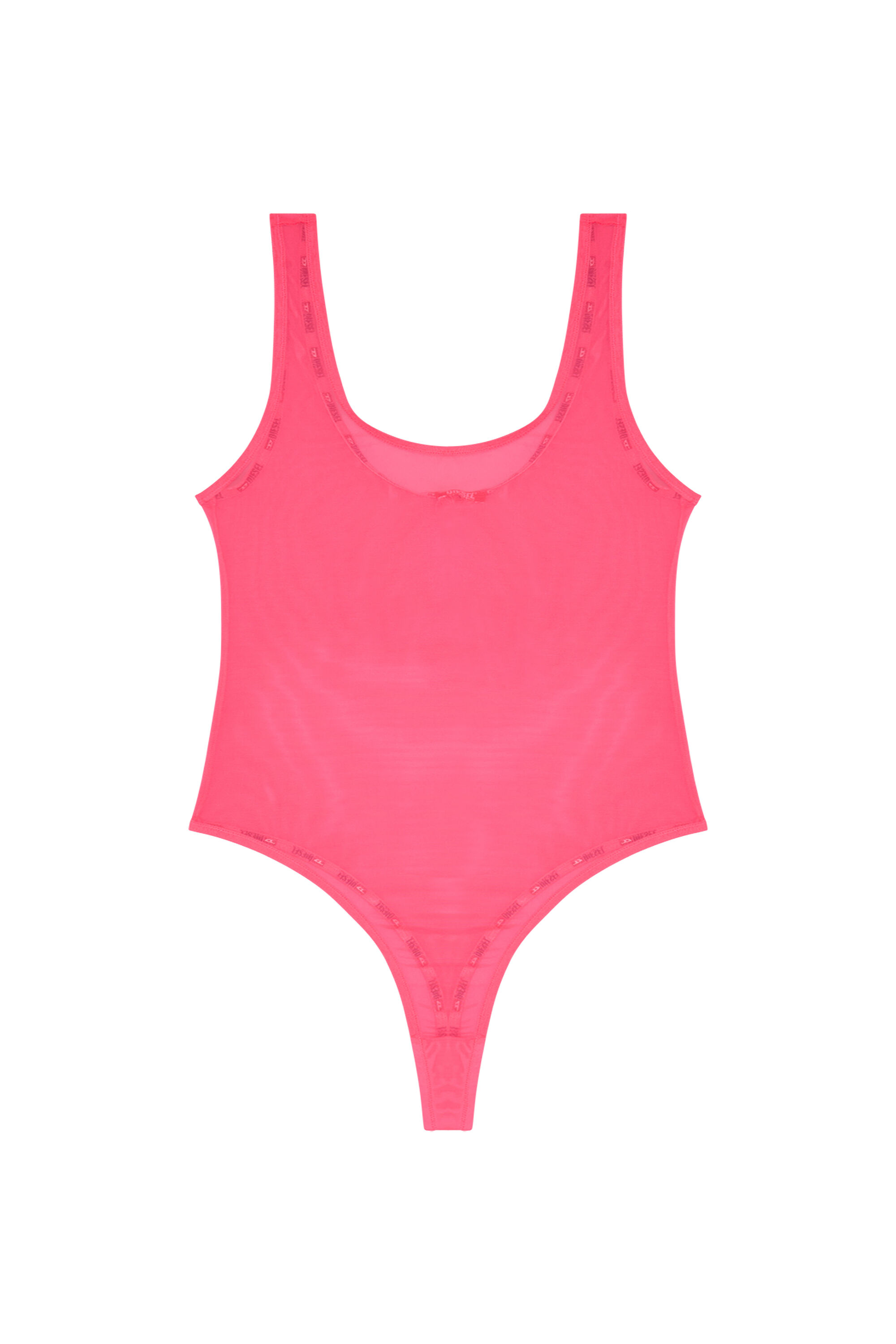 Diesel - UFBY-YOMA, Woman Bodysuit in stretchy mesh in Pink - Image 2