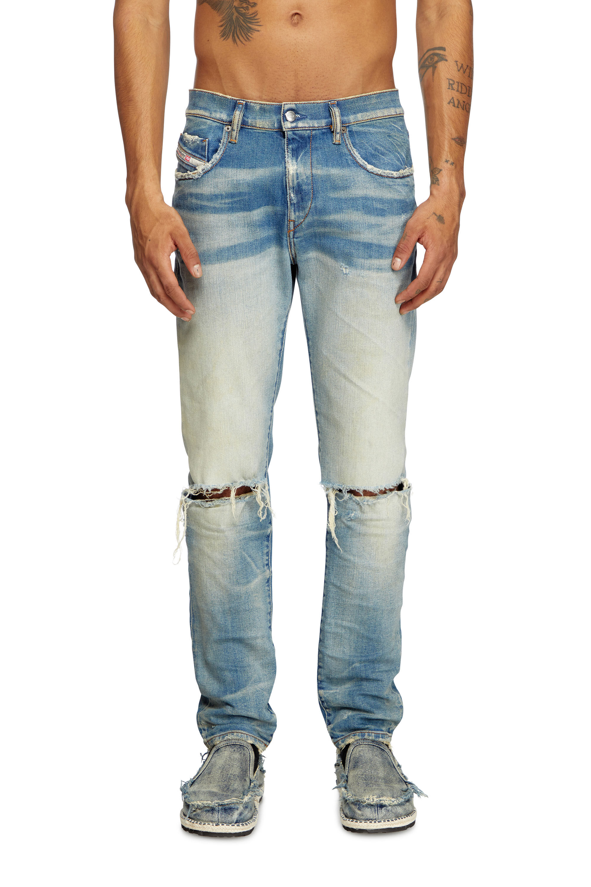 Diesel - Slim Jeans 2019 D-Strukt 09L28 Uomo, Blu medio - Image 3