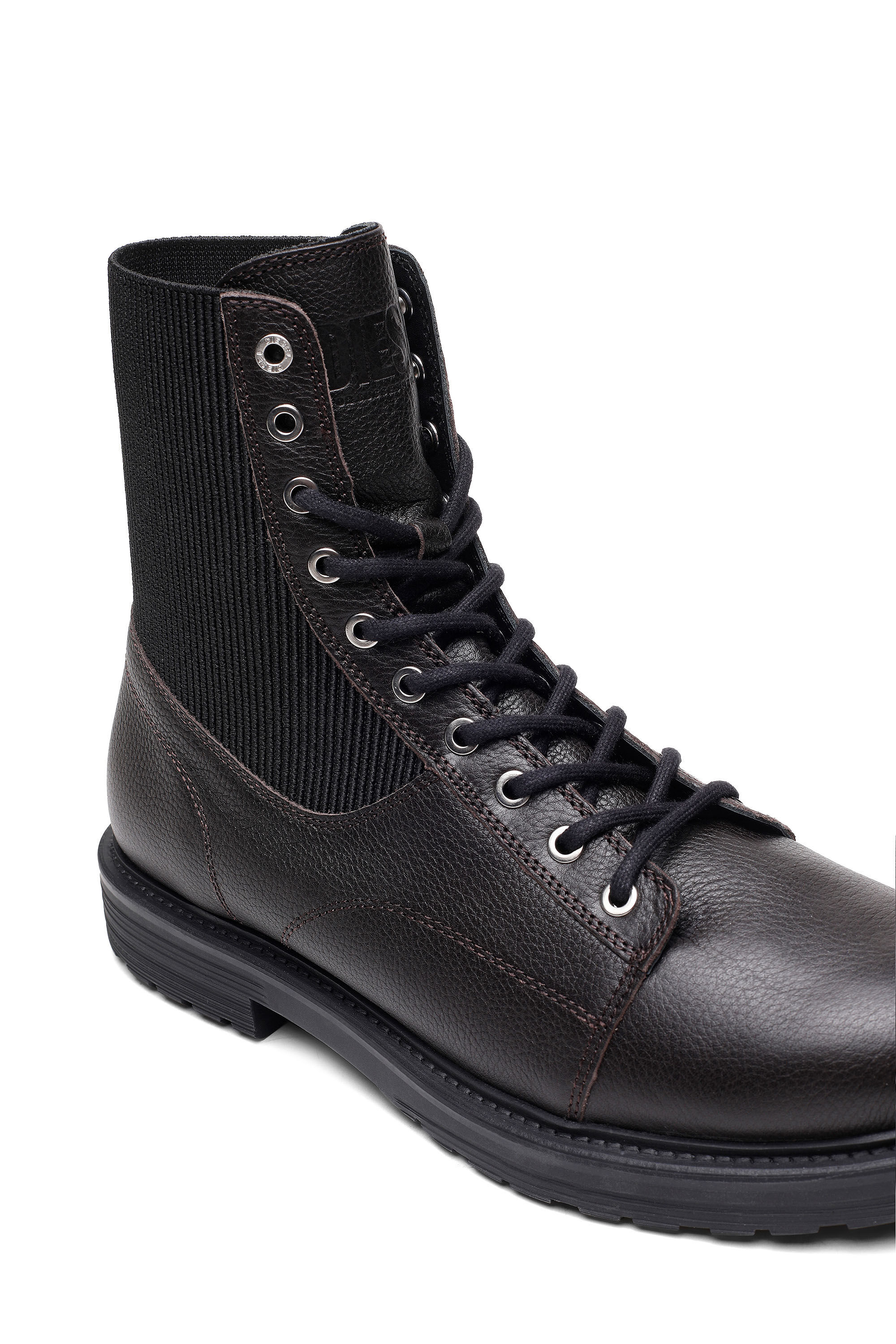 D-ALABHAMA EC Uomo: Anfibi in pelle con caviglia stretch | Diesel