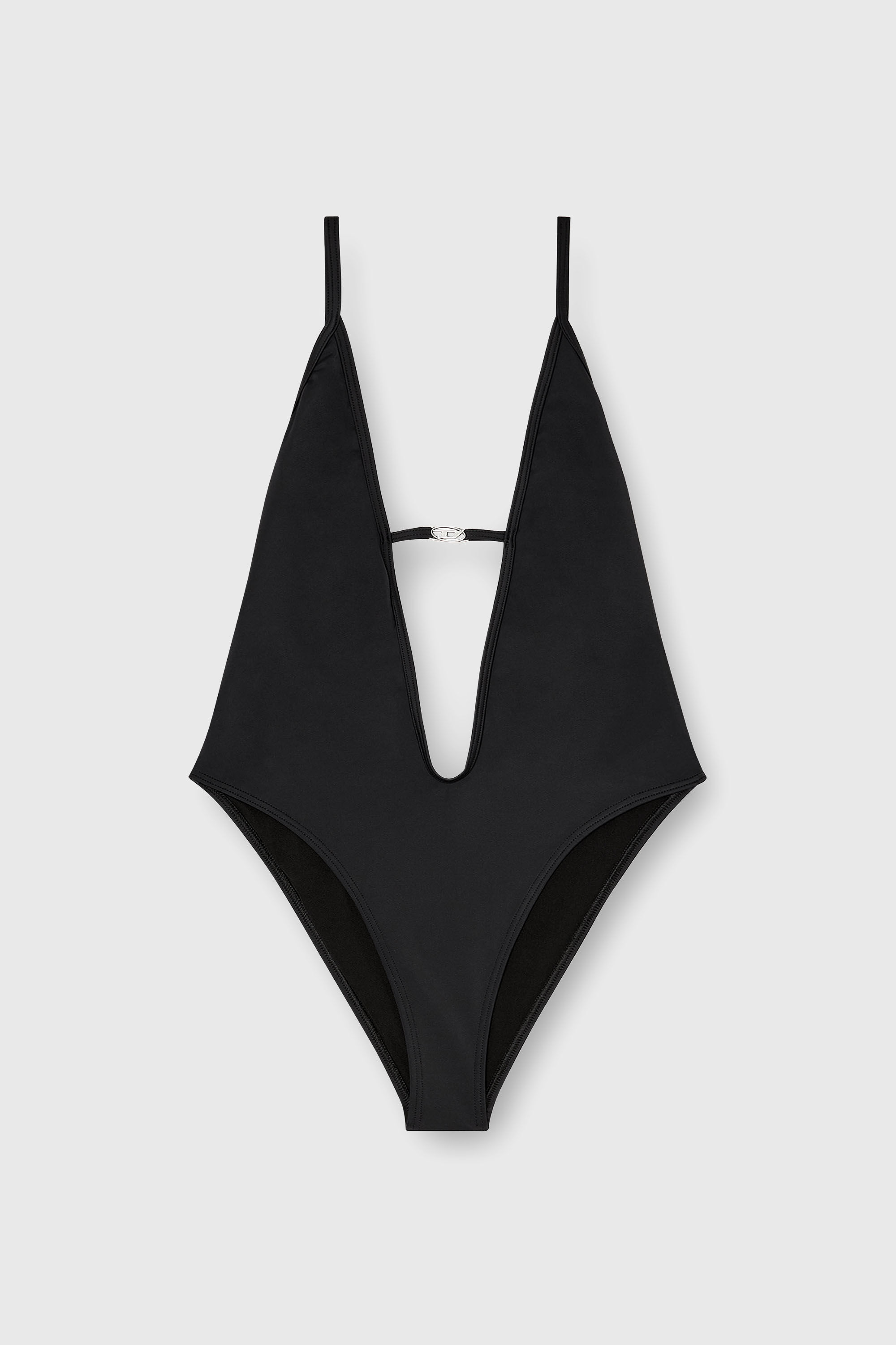 Diesel - DAISY-DNM, Costume da bagno in nylon con scollatura profonda Donna in Nero - 6