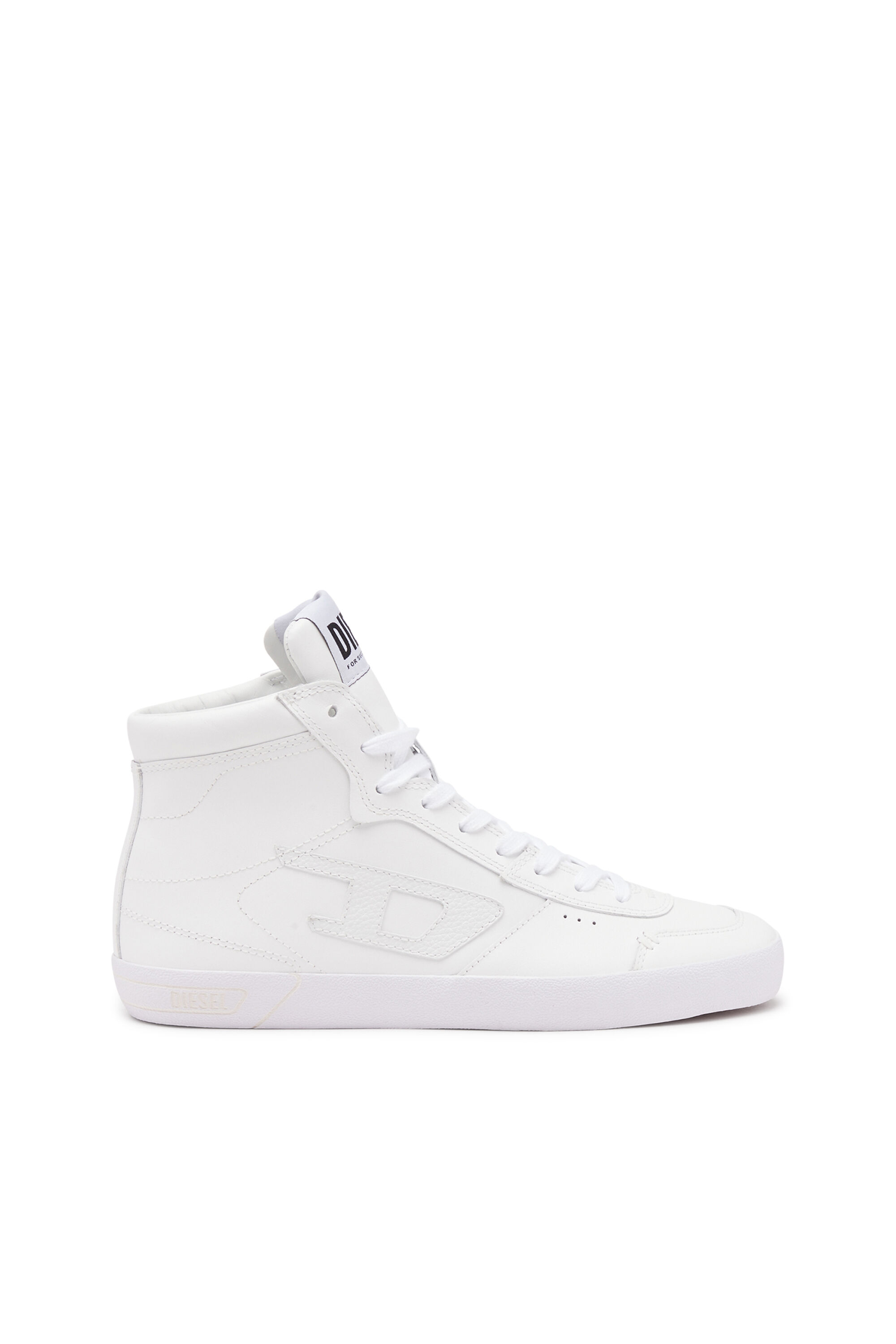 S Leroji Mid Sneaker high top in pelle liscia Donna Bianco Diesel