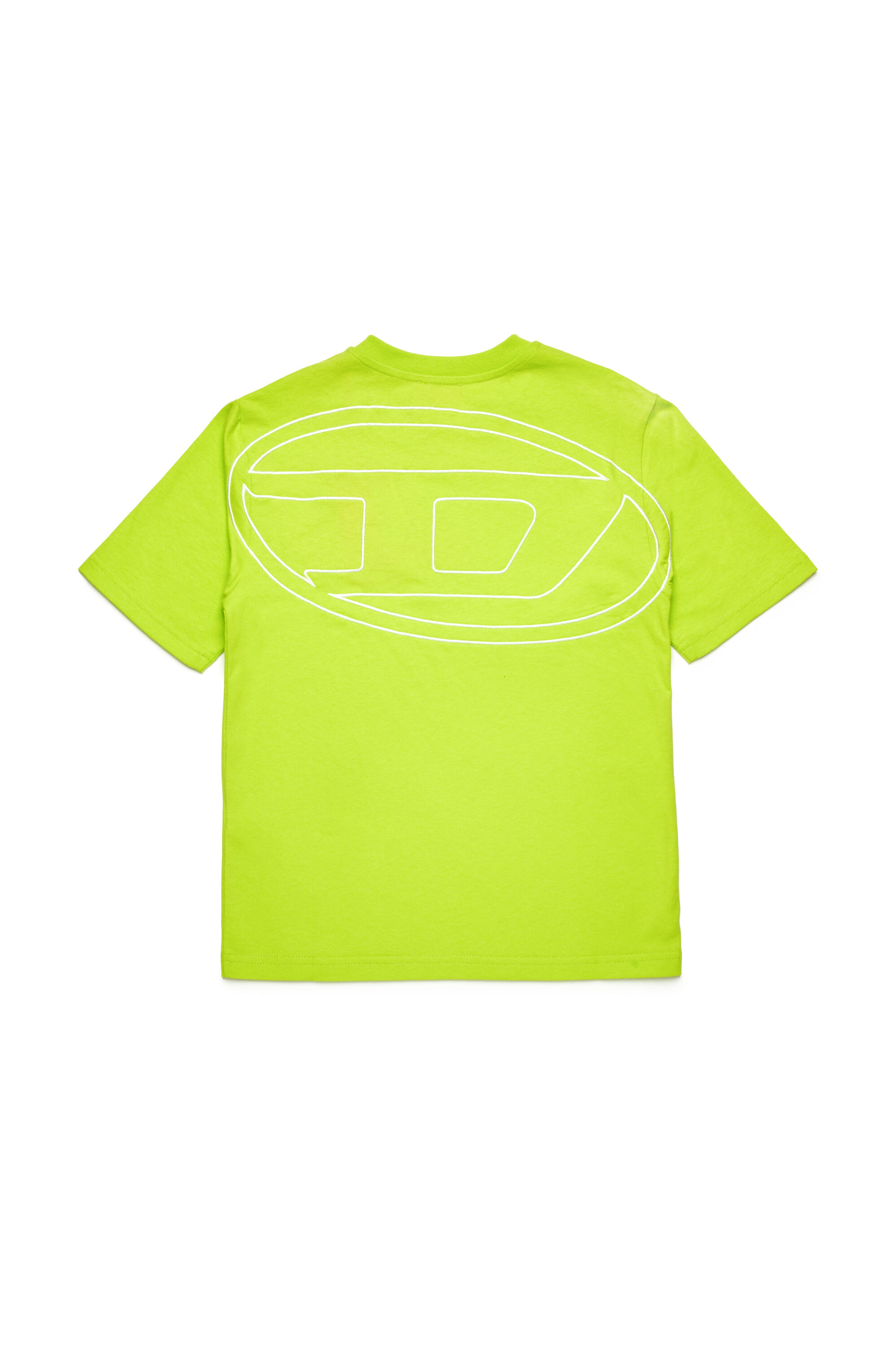Diesel - TBOGGYMEGOVALD OVER, T-shirt con mega ricamo Oval D Uomo in Verde - 2