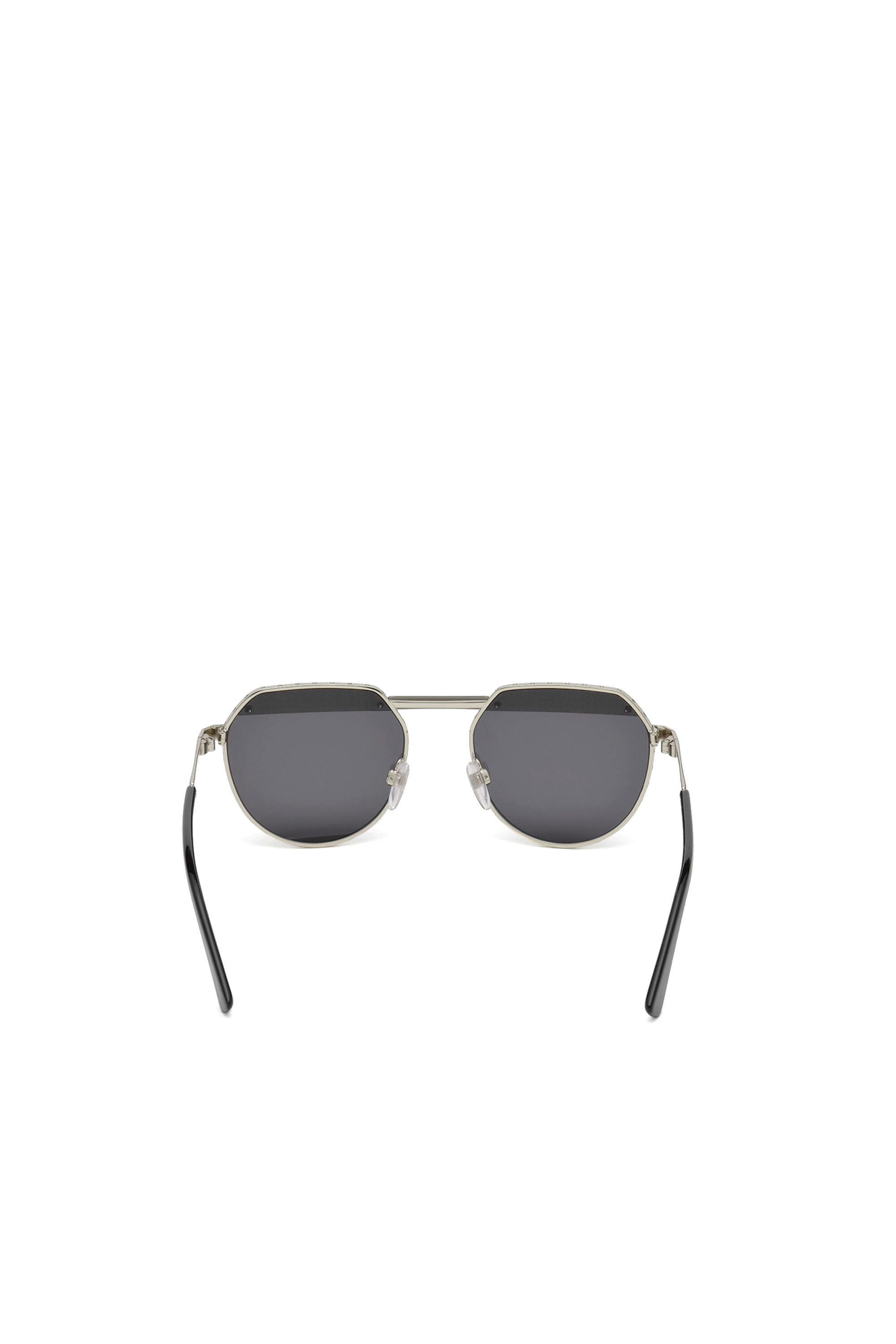 Diesel - DL0260, Occhiali esagonali con ponte effetto puntinato Unisex in Nero - 3