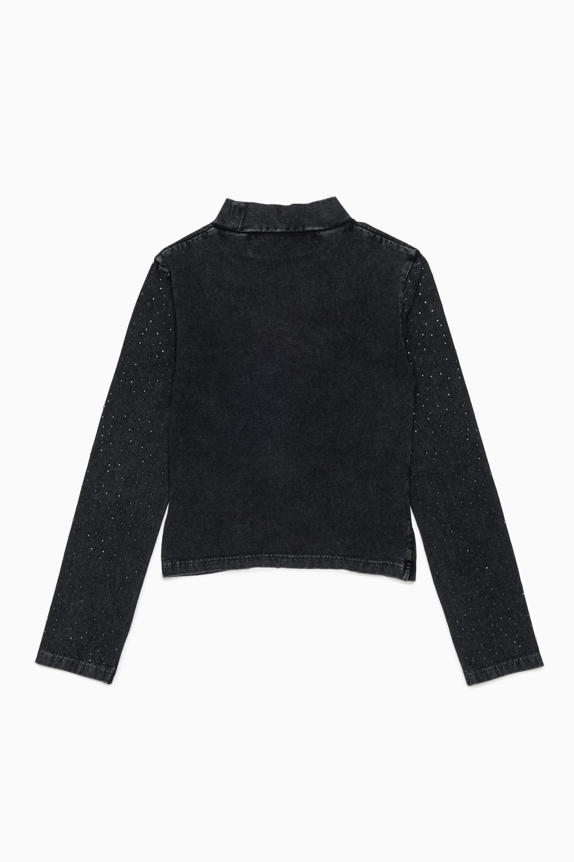 Diesel - TKNOT, Top con orlo twist e strass Donna in Nero - 2