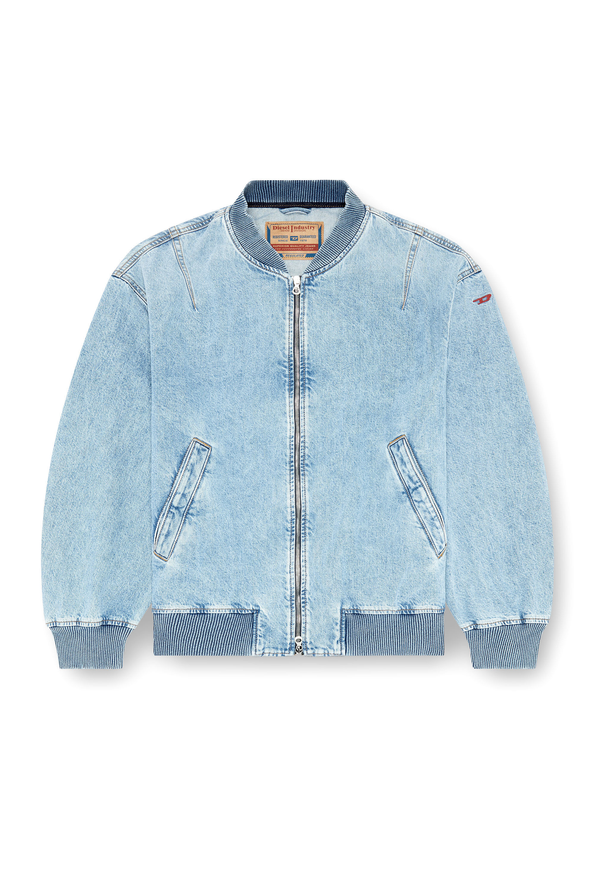 Diesel - D-VINZ, Bomber in denim Uomo in Blu - 2