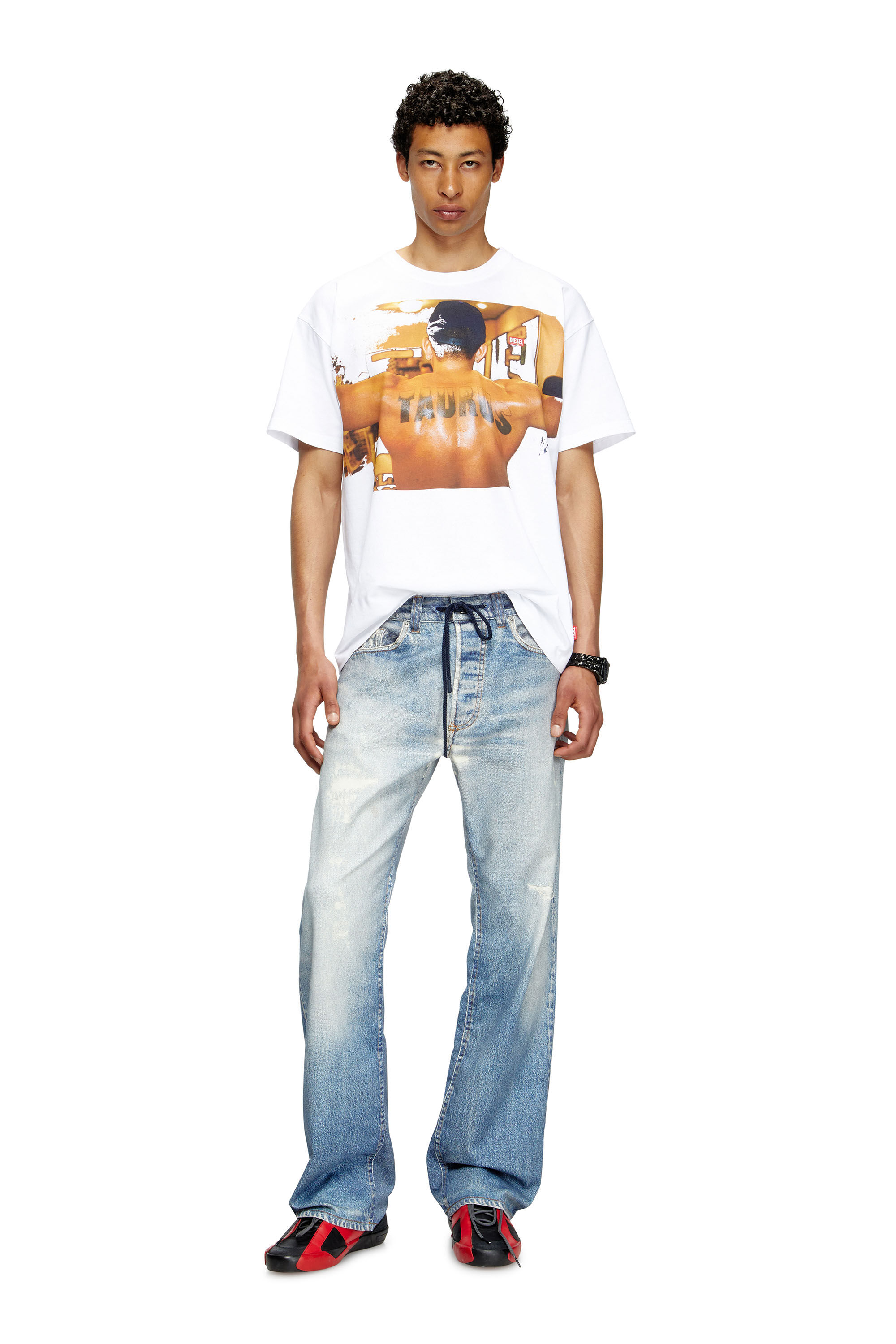 Diesel - PR-T-NORM-TOM25-1, T-shirt con stampa grafica Unisex in Bianco - 1