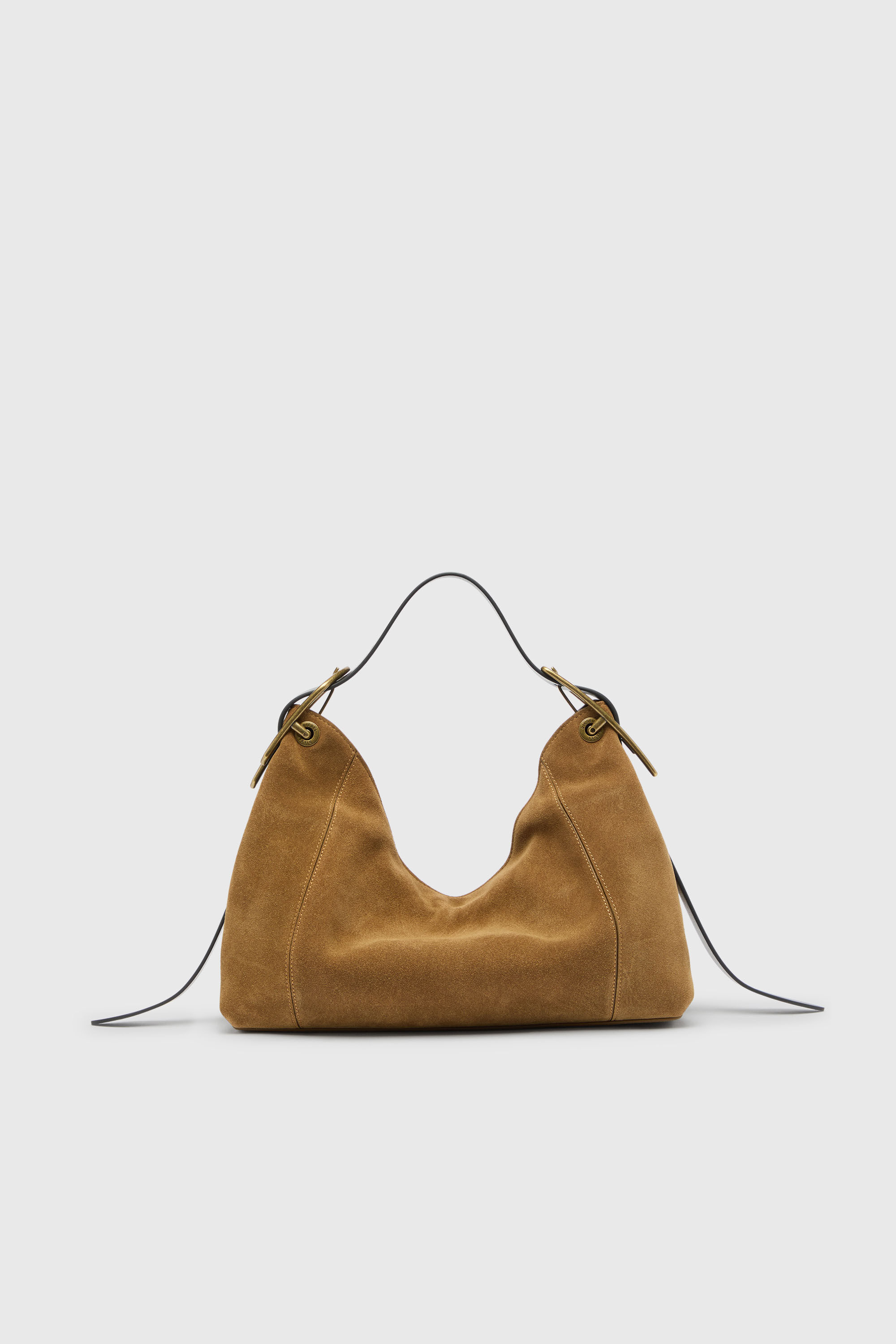 Diesel - D-LINE HOBO S, D-Line Borsa a spalla in suede cerato Donna in Marrone - 2