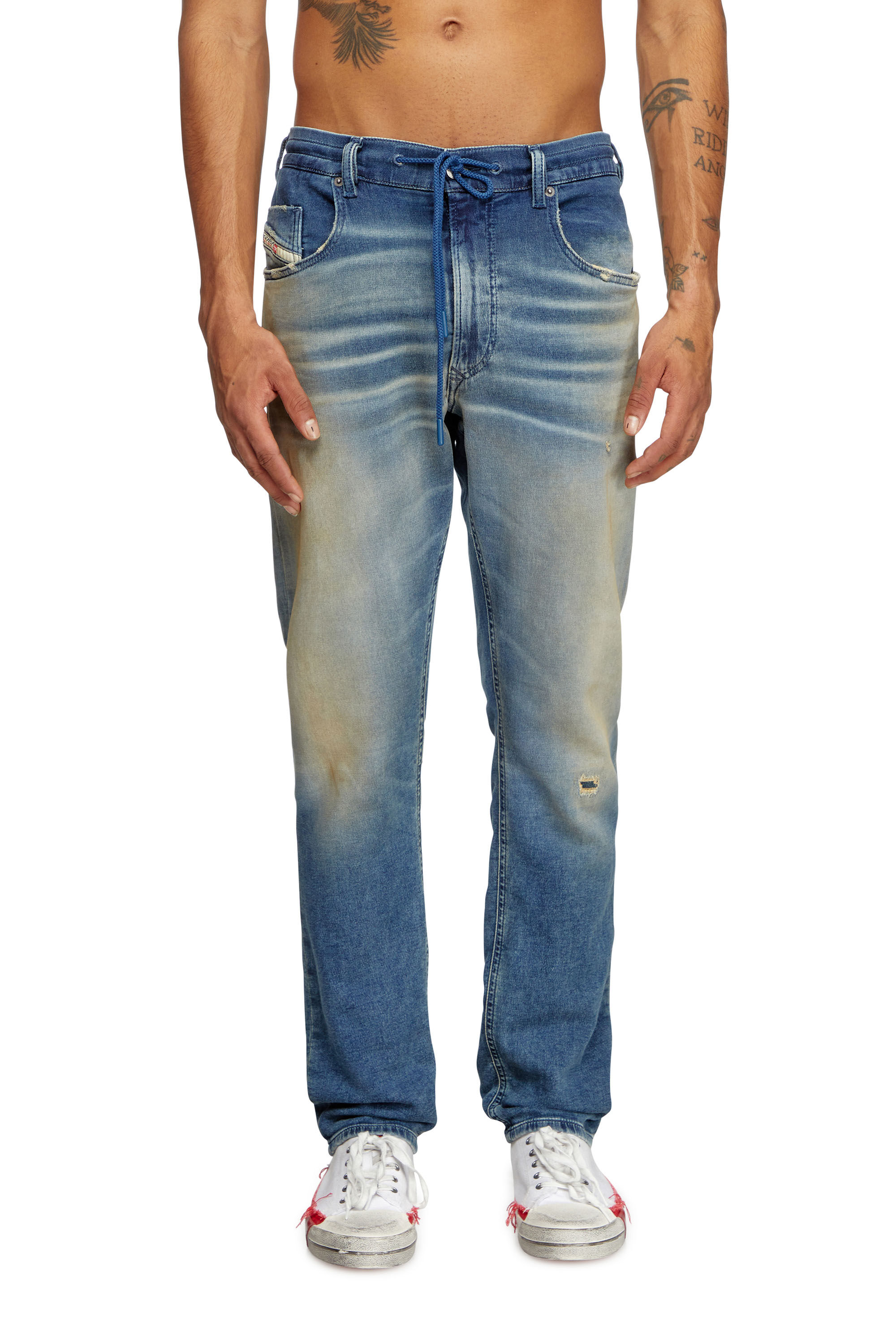 Diesel - Regular 2030 D-Krooley Joggjeans® 068PQ Uomo, Blu medio - Image 3