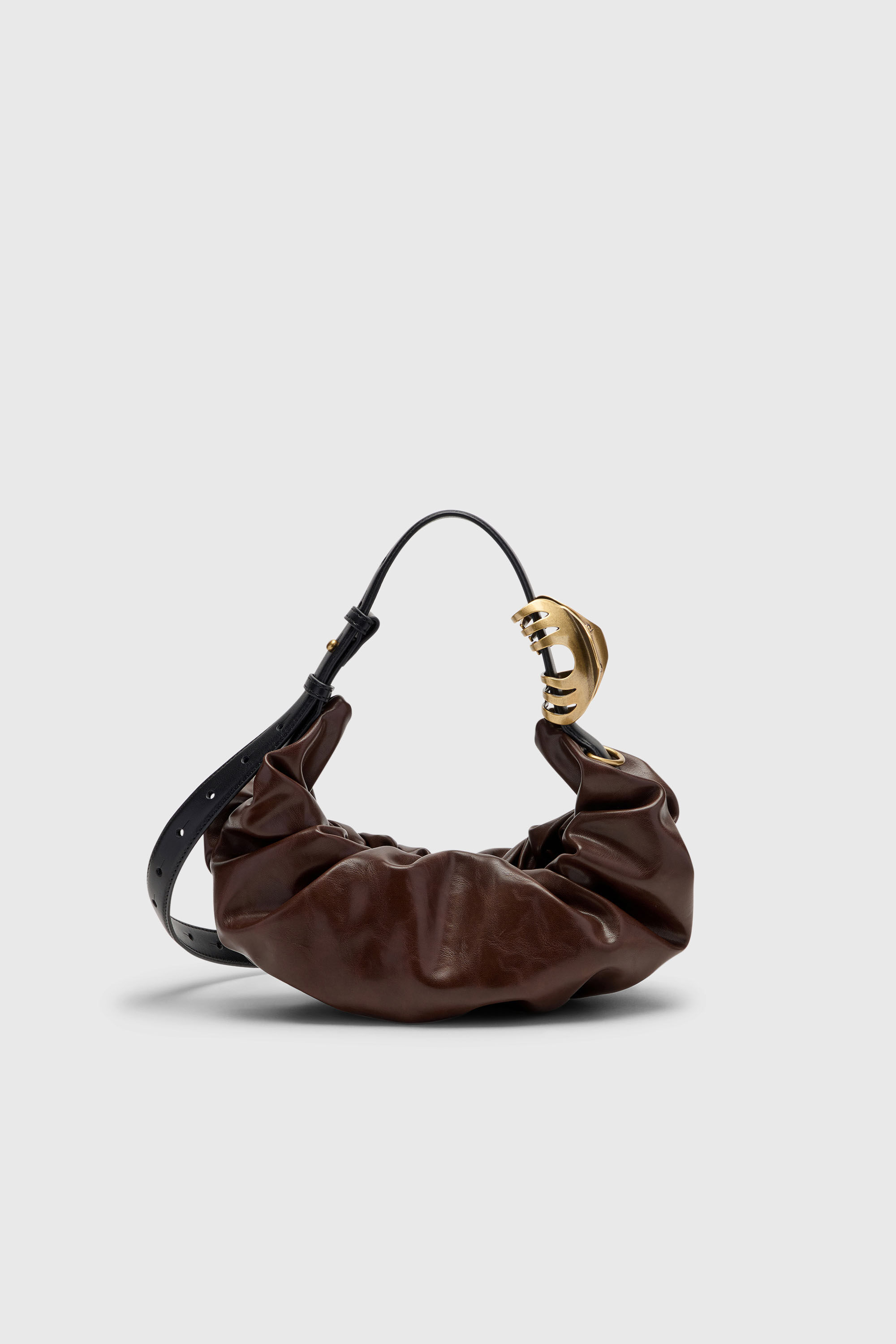 Diesel - GRAB-D HOBO S, Grab-D-Borsa hobo piccola arricciata Donna in Marrone - 3