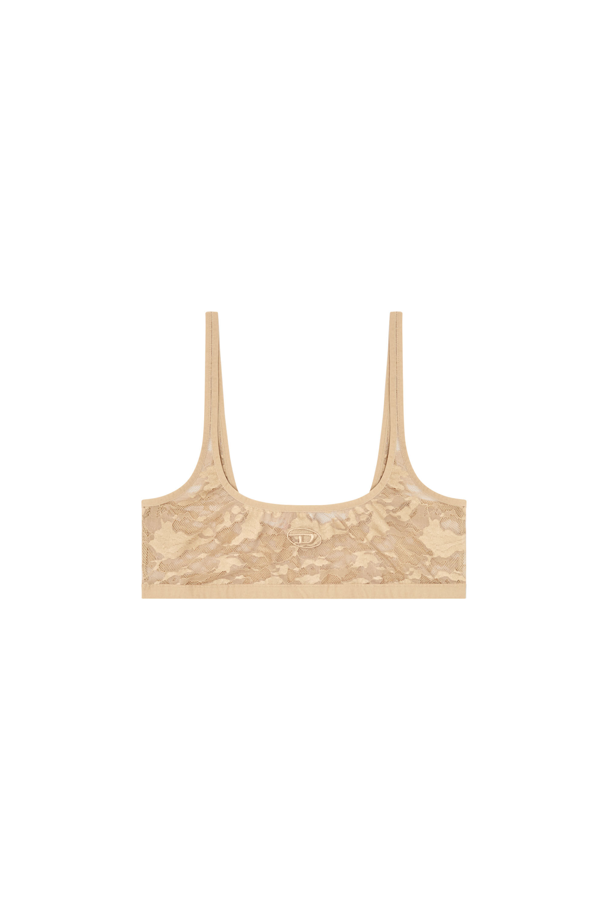 Diesel - KELSI-UTLT, Bralette in pizzo camouflage Donna in Marrone - 2