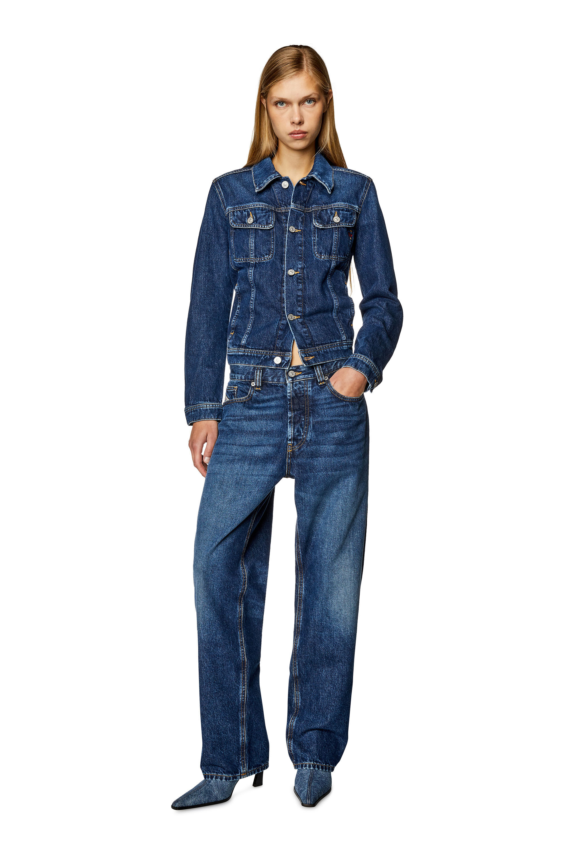 Diesel - DE-BONNY, Giacca trucker in denim Donna in Blu - 1