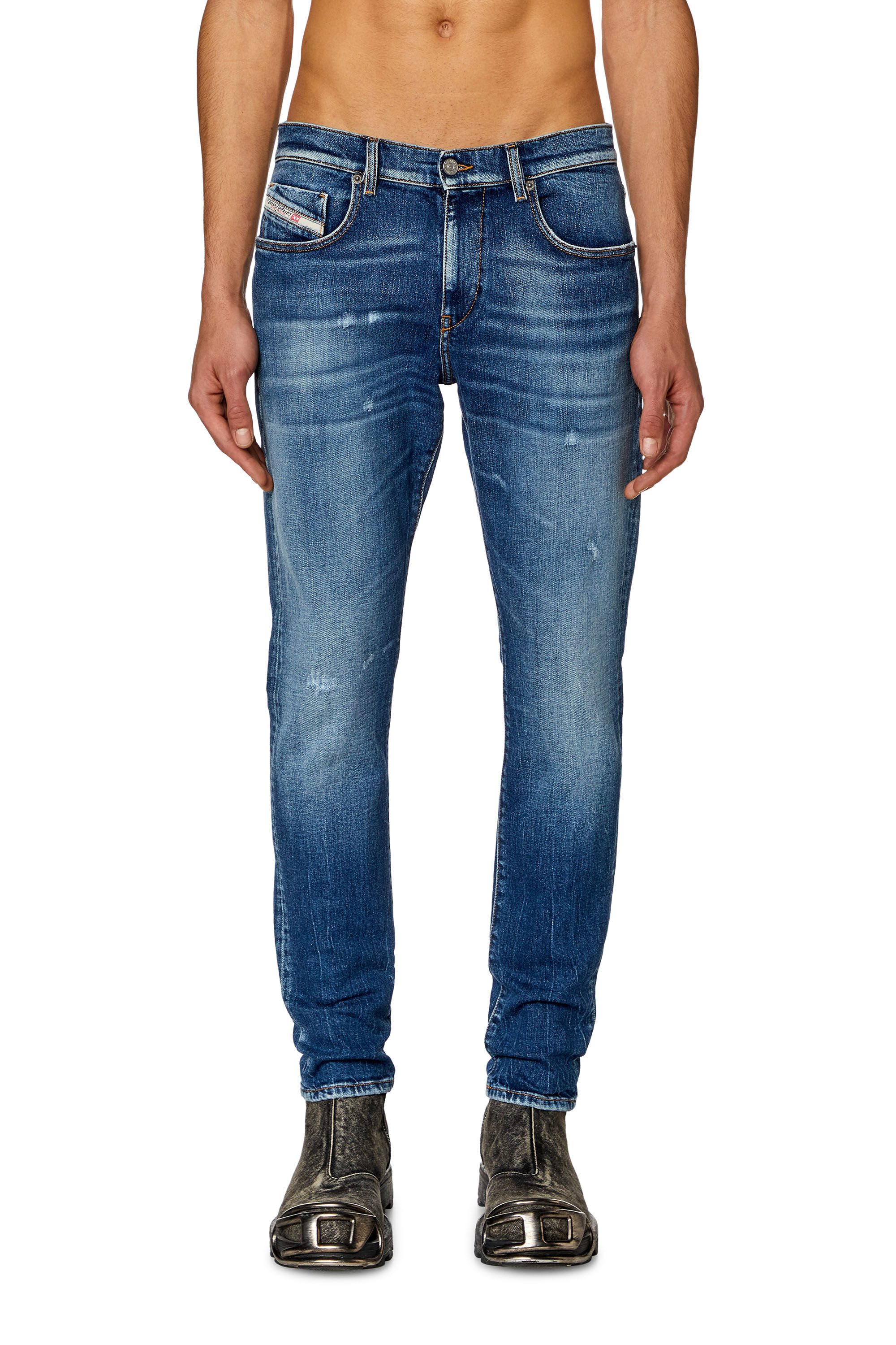 Diesel - Slim Jeans 2019 D-Strukt 007T3, Blu medio - Image 3