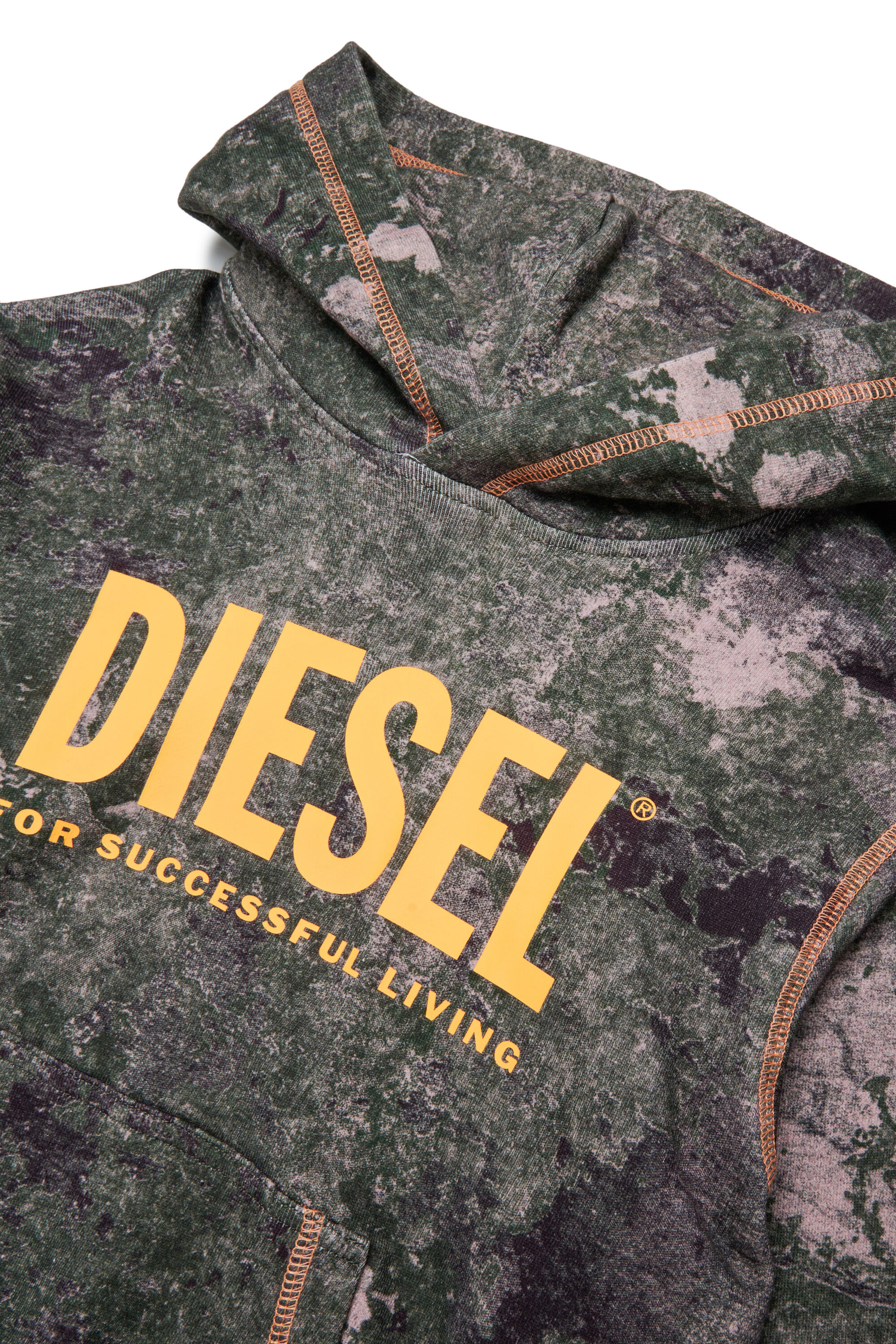 Diesel - SMIM OVER, Felpa con stampa marmorizzata all-over Uomo in Multicolor - 3