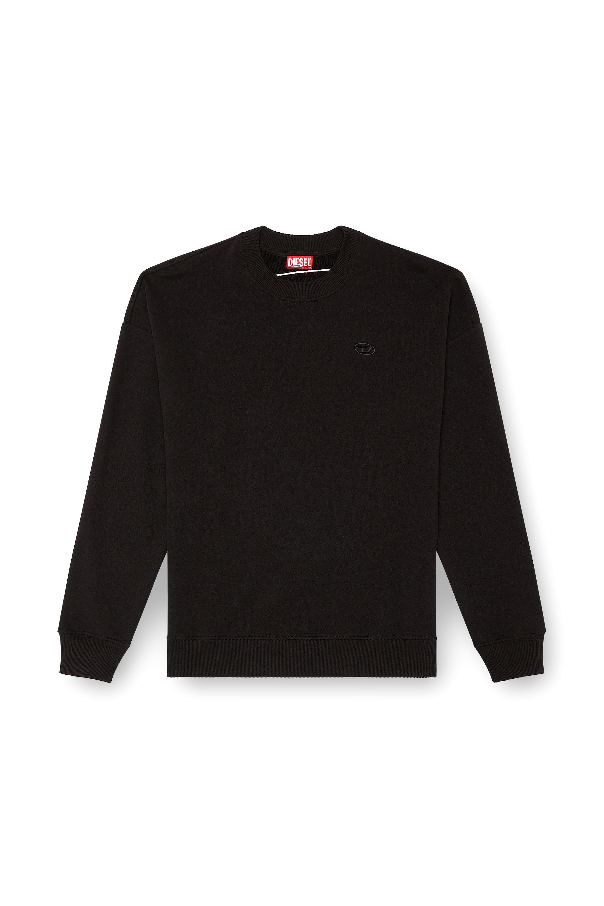Felpa con ricamo logo Uomo Nero Diesel
