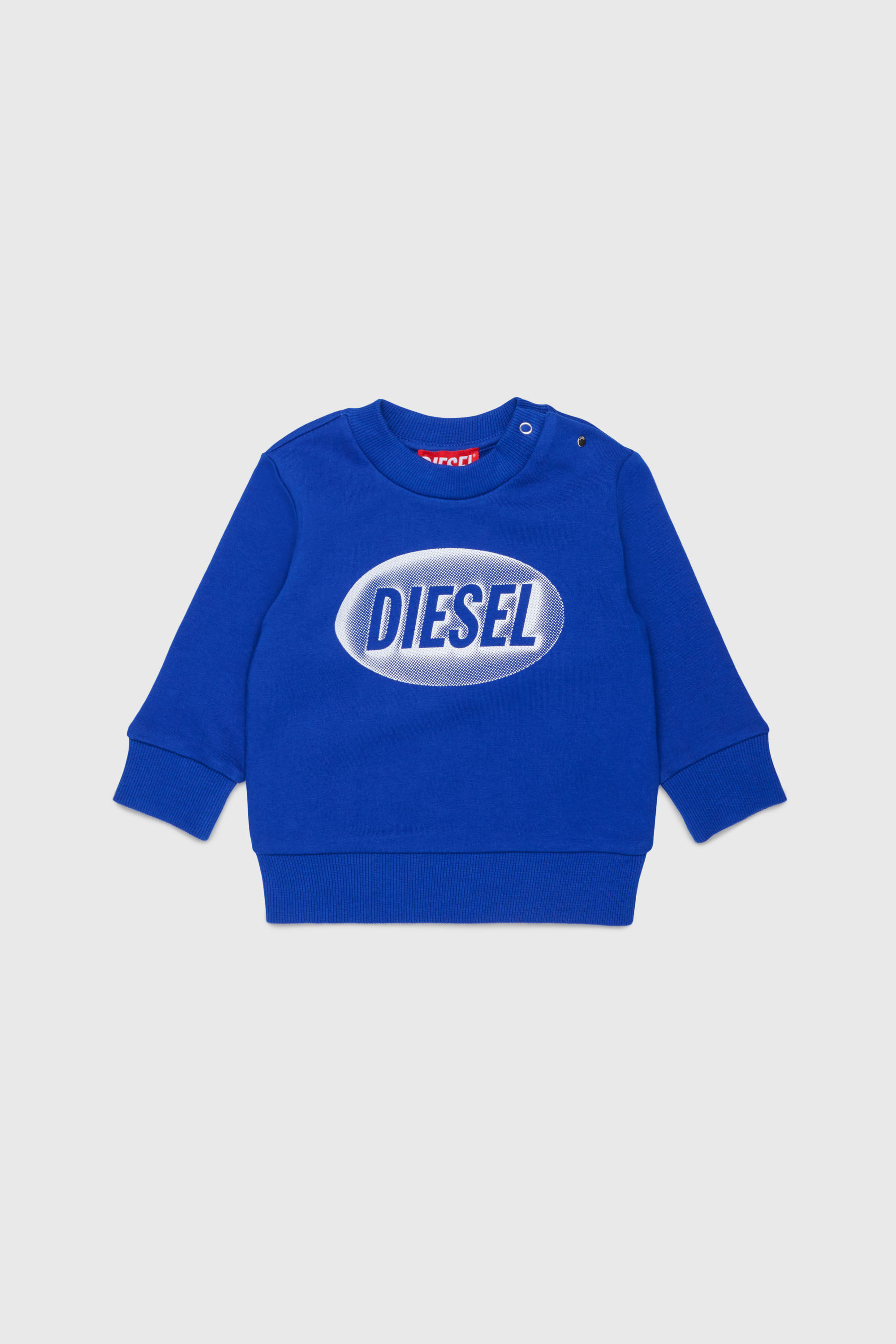 Diesel - SDSELB, Felpa in cotone con stampa logo Unisex in Blu - 1