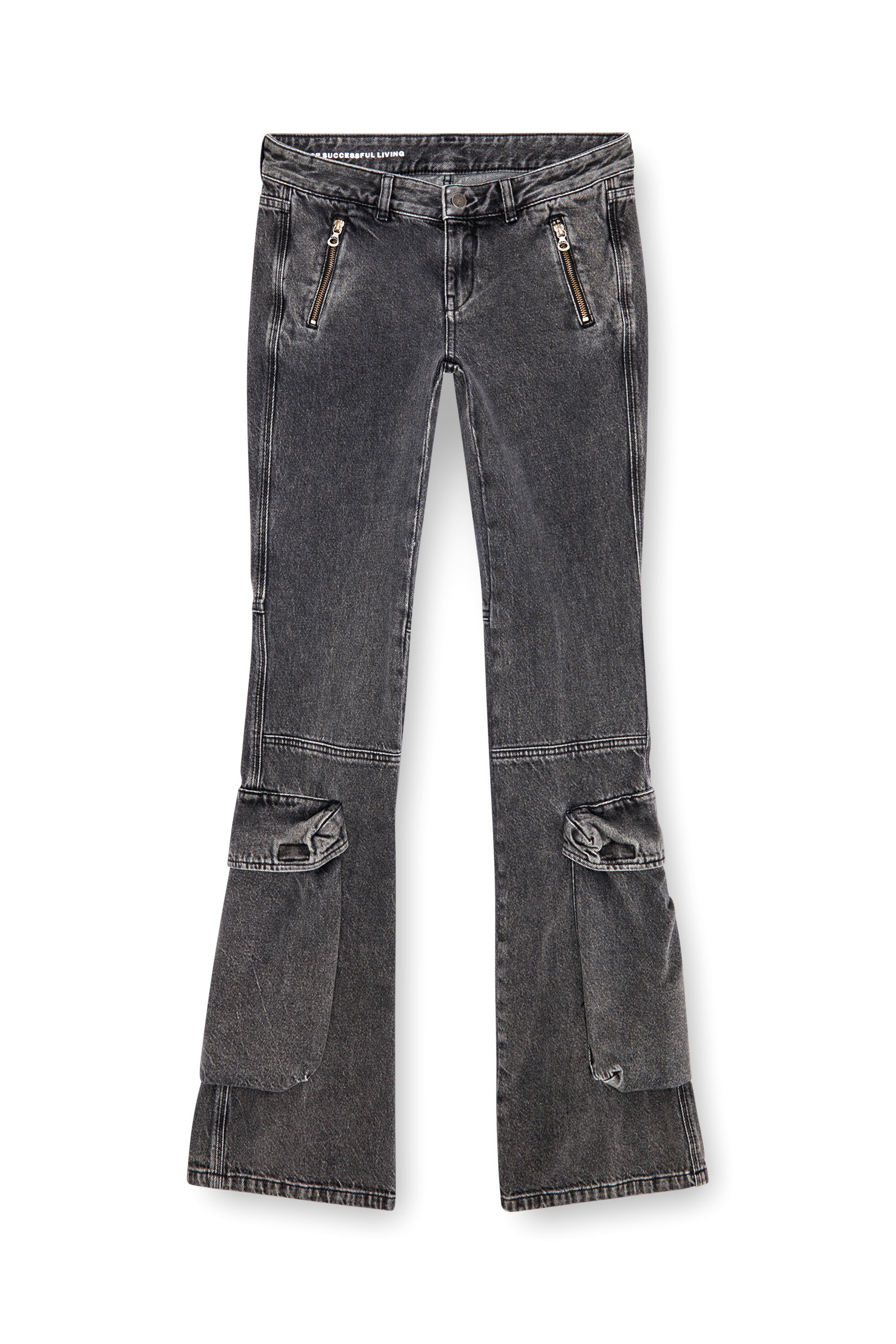 Diesel - Donna Bootcut and Flare Jeans D-Poky 0CBDH, Nero/Grigio scuro - Image 2