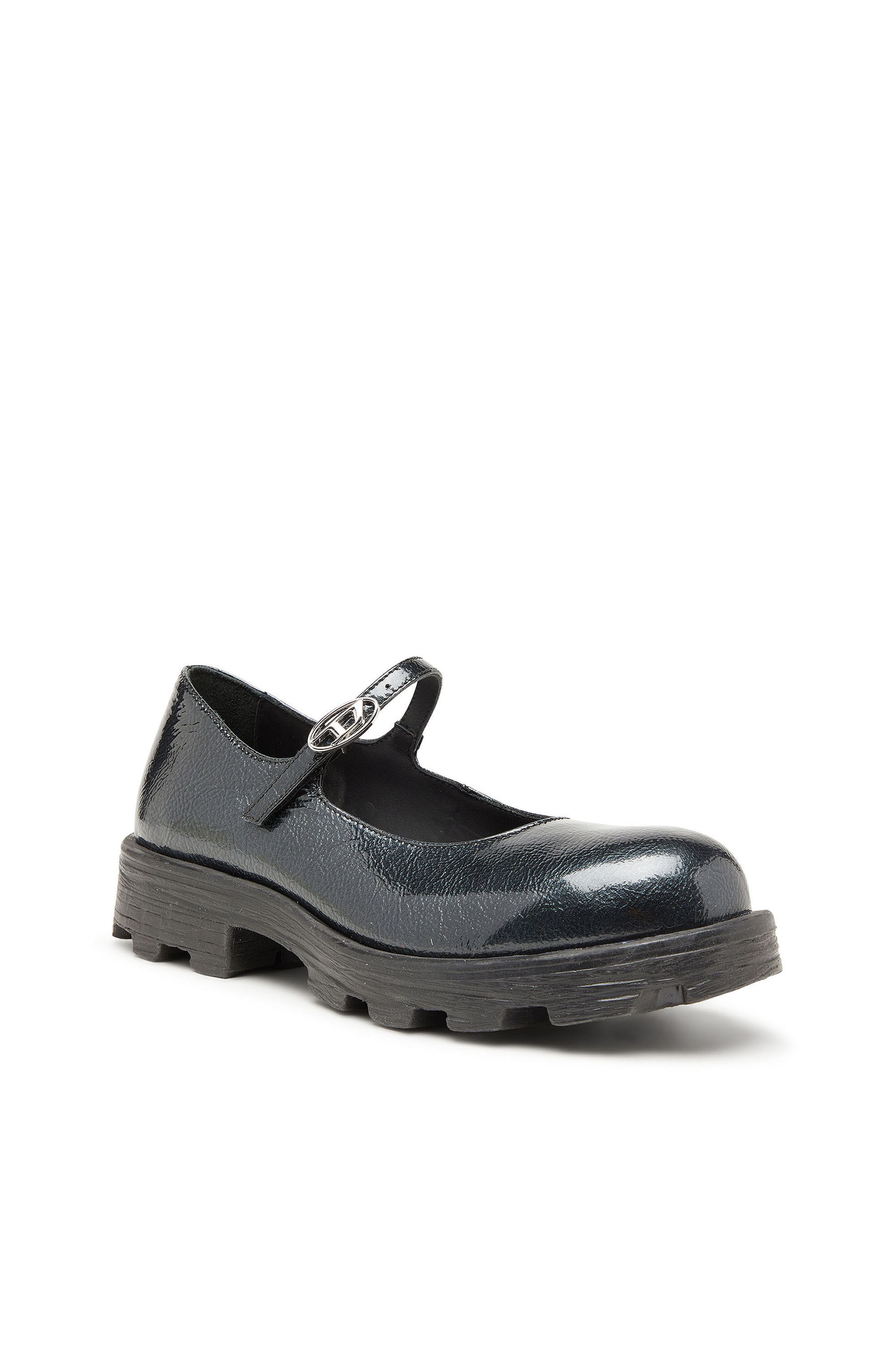 Diesel - D-HAMMER MARY JANE, D-Hammer - Mary Jane con suola carrarmato in vernice Donna in Nero - 6