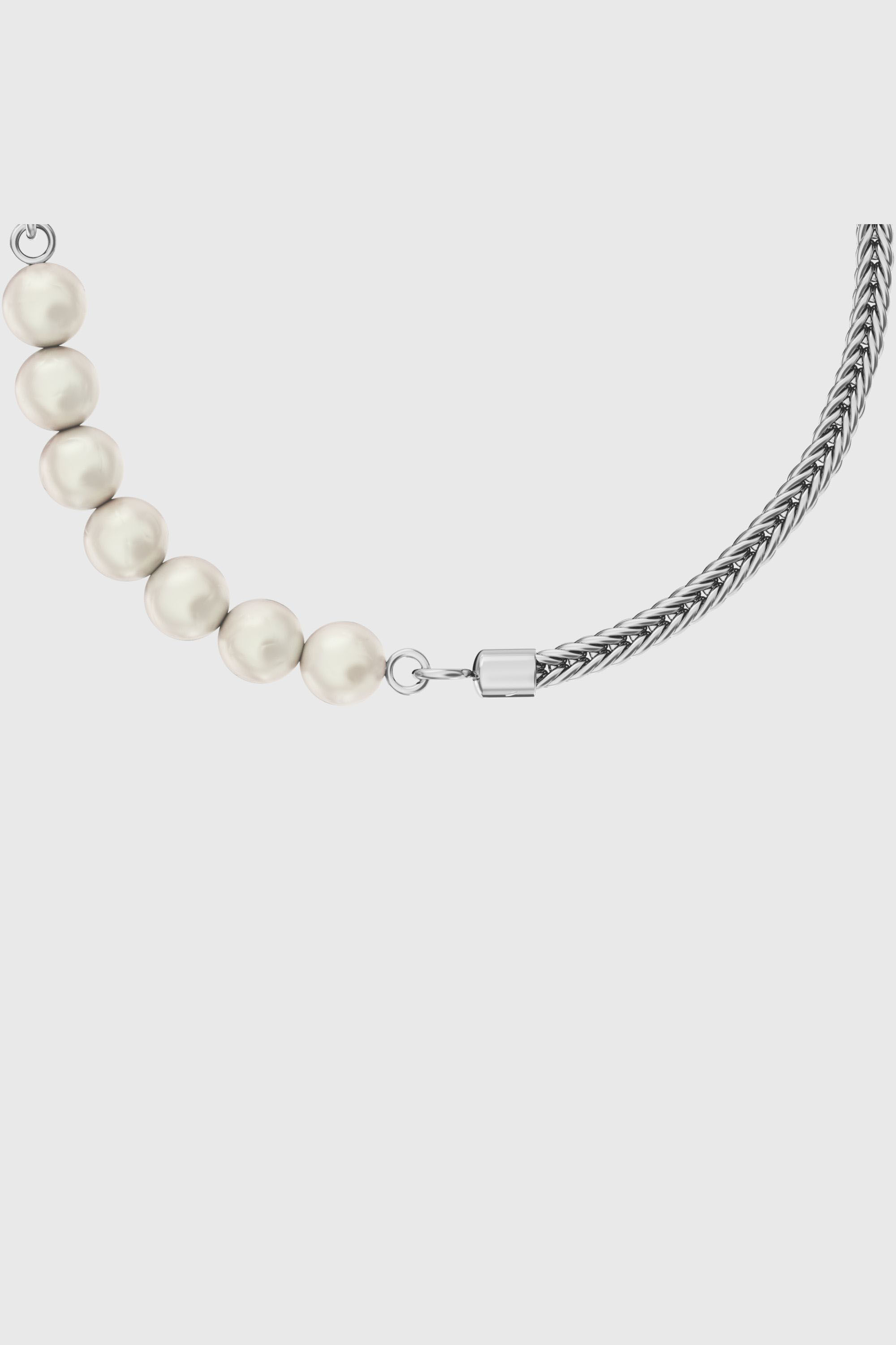 Diesel - DL1368040 STERLING SILVER JEWEL, Bracciale in argento sterling e perle Unisex in Argento - 3