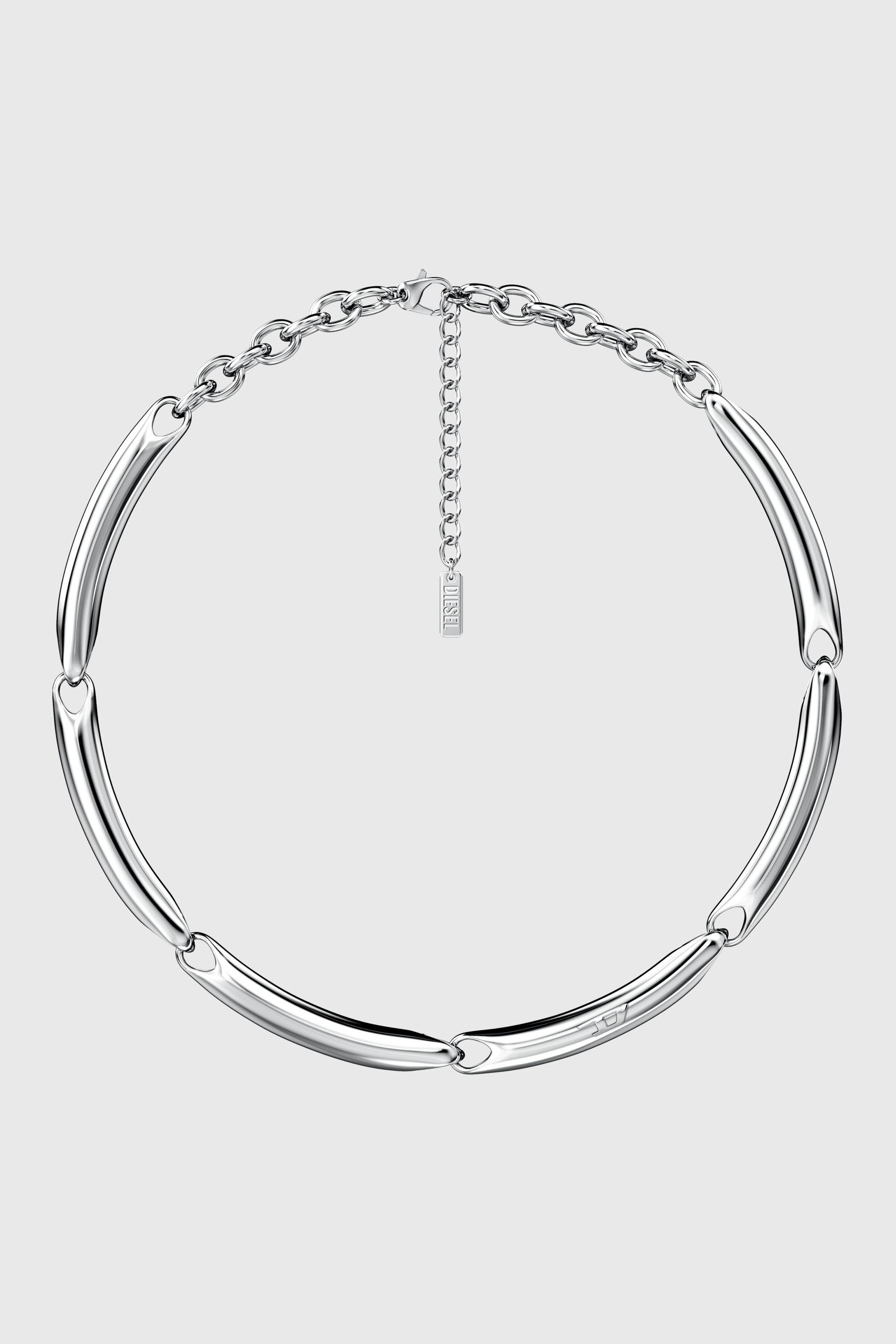 Diesel - DX1697040 JEWELLERY, Collana a catena in acciaio inox Unisex in Argento - 1