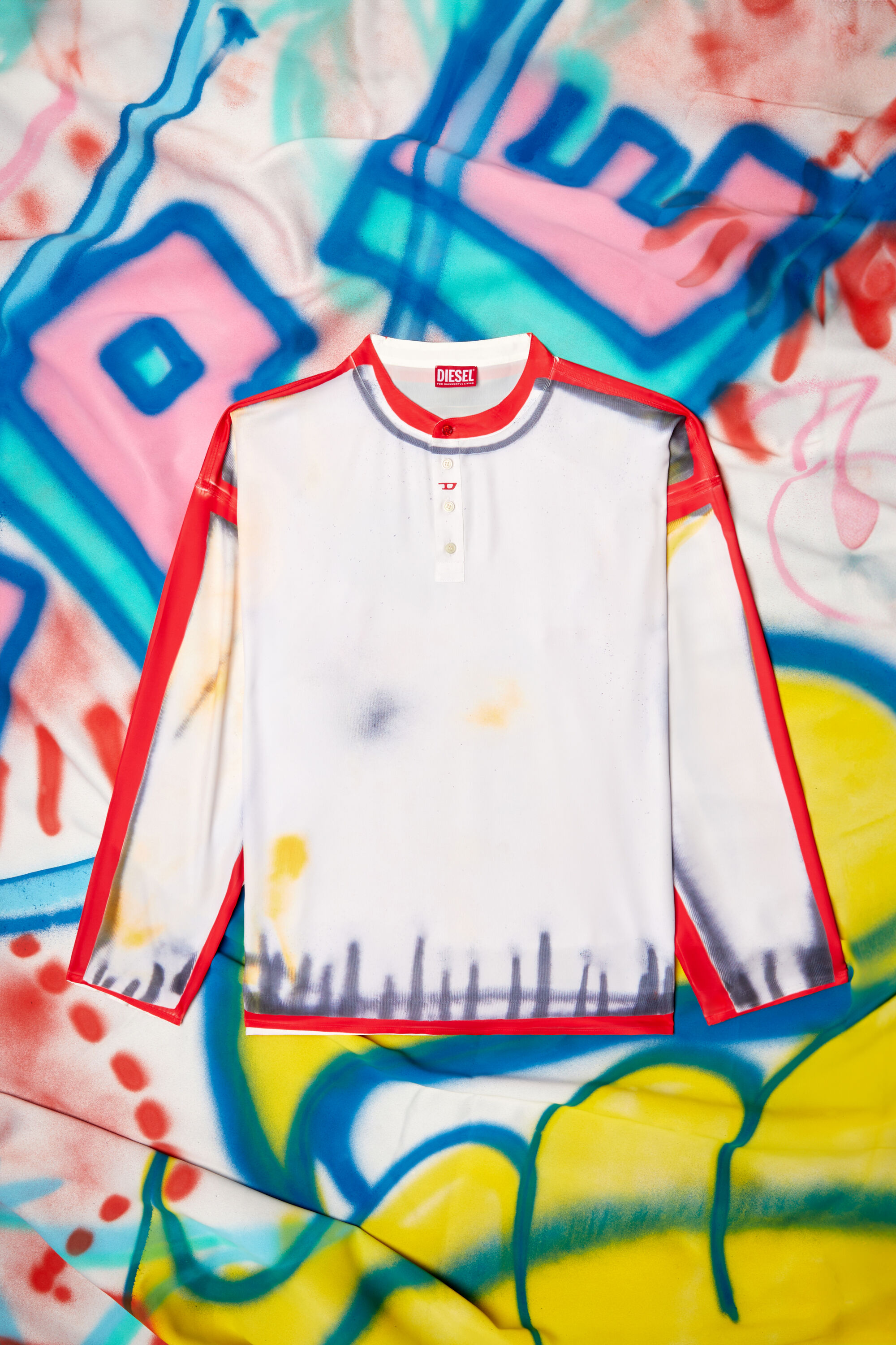 Diesel - T-OLAVI-A-SER-GRAFFITI-USA, Top con stampa graffiti Unisex in Multicolor - 2