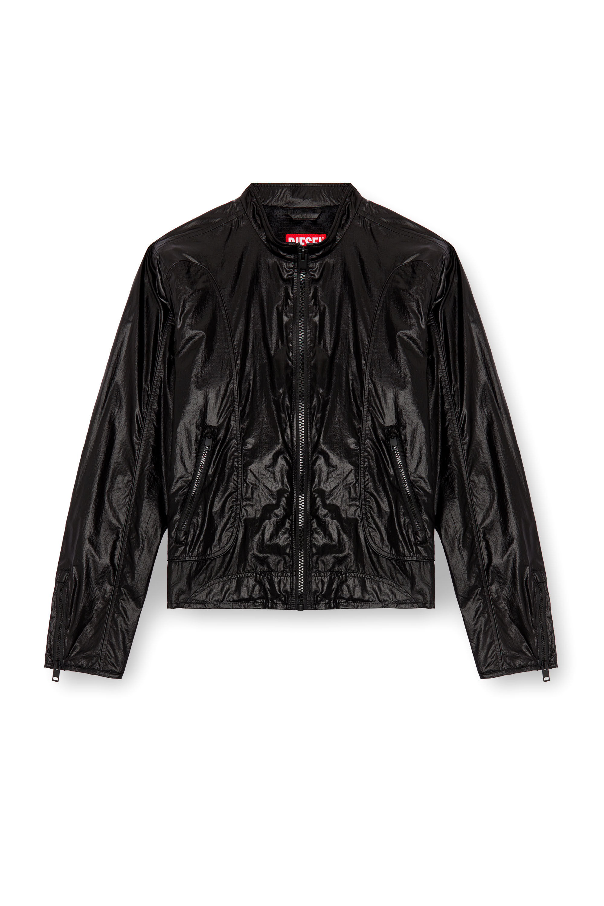 Diesel - J-CLAYS, Giacca biker in ripstop lucido Uomo in Nero - 2