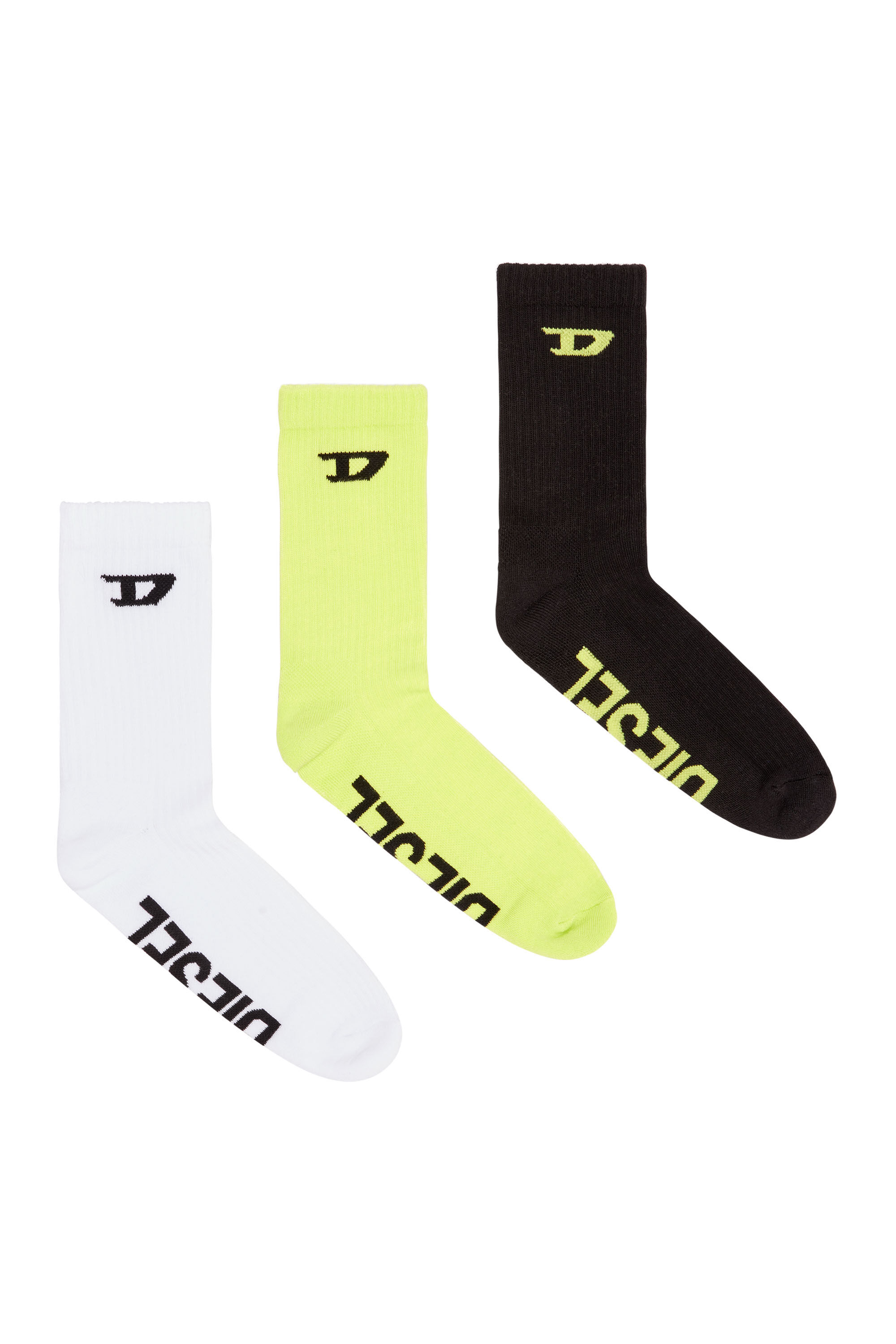 Diesel - SKM-D-CREW-SPORT-SOCKS, Verde/Nero - Image 1