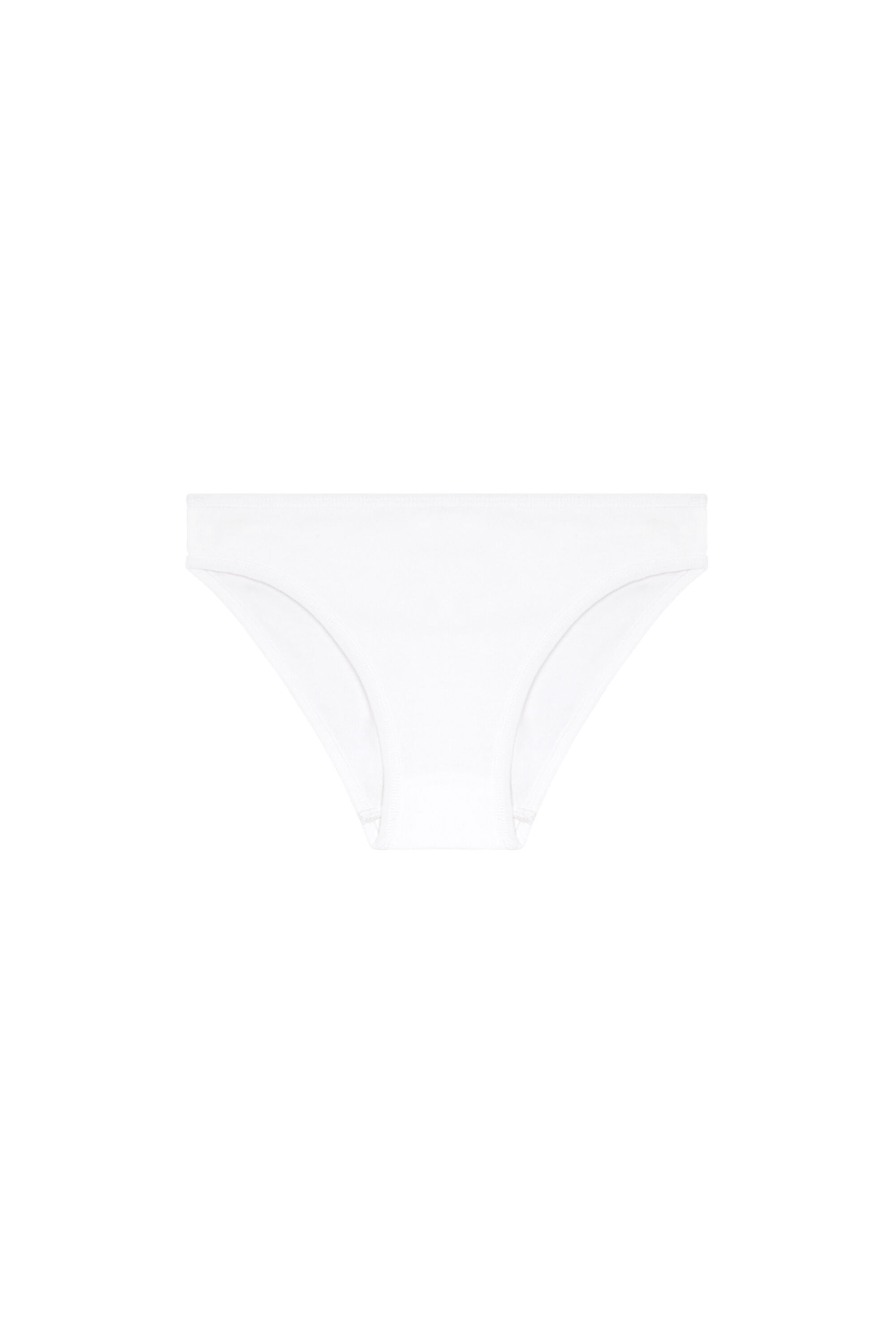 Diesel - UFPN-D-OVAL-HIGH-WAISTED-BRIEF, Donna Slip a coste con placca Oval D in Bianco - Image 2