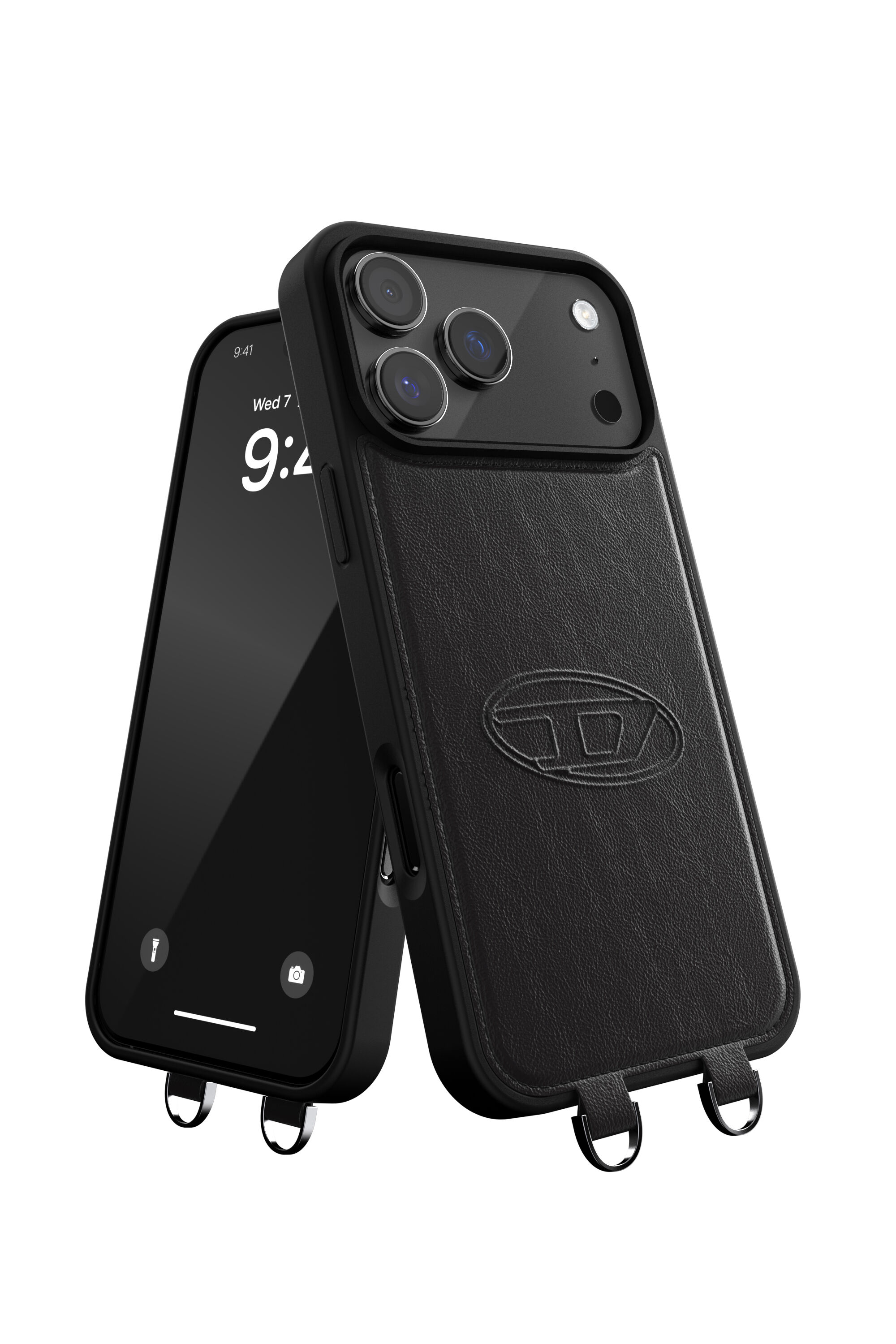 Diesel - 60663 MOULDED CASE, Cover Oval D con cinturino e MagSafe per iPhone 17 Pro Max Unisex in Nero - 4