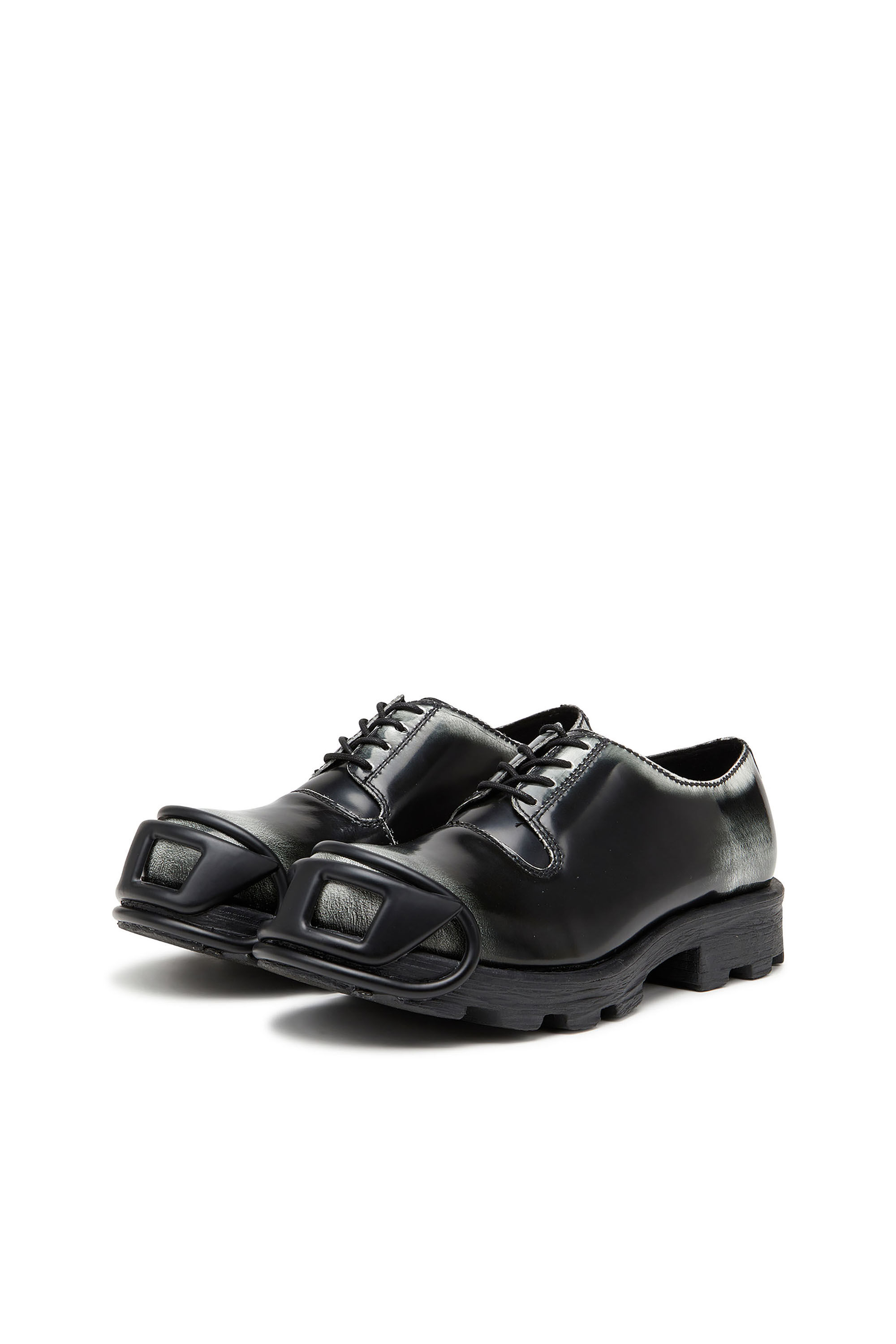 Diesel - D-HAMMER SO D, D-Hammer-Scarpa Derby in pelle lucida bicolore Uomo in Multicolor - 8