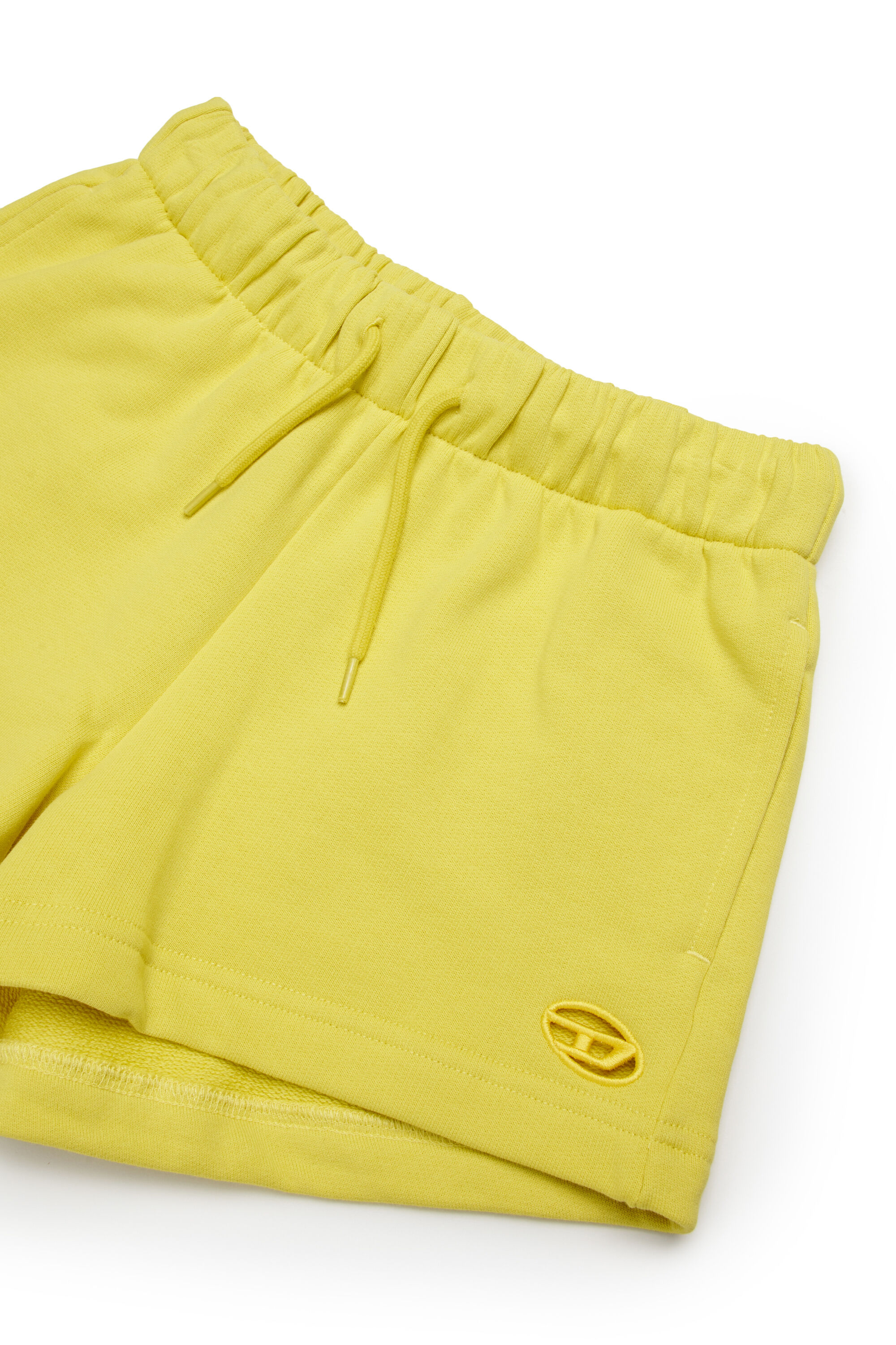 Diesel - PAGL, Shorts sportivi con logo Oval D cut-out Donna in Giallo - 3