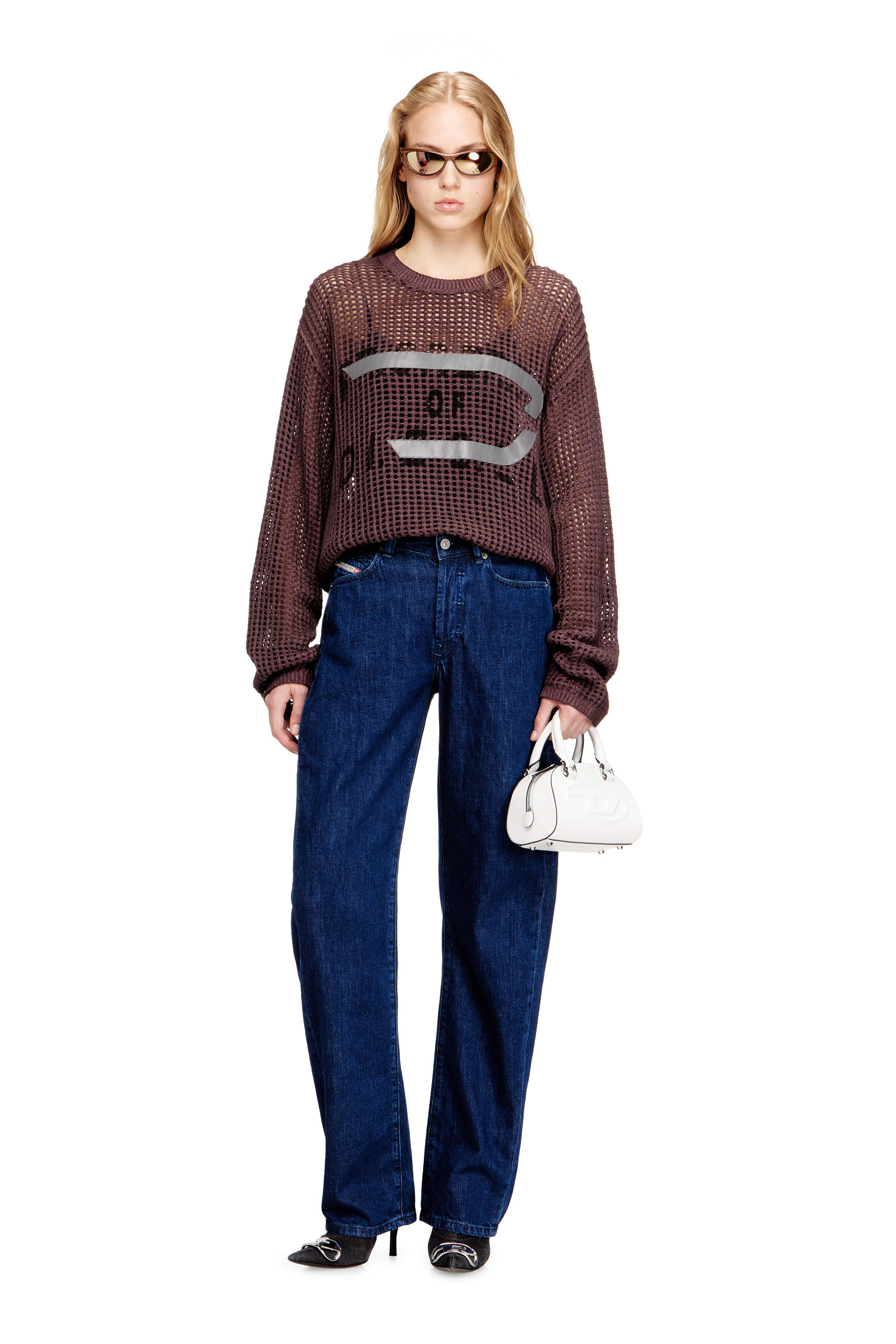 Diesel - Relaxed Jeans 1974 D-Ellz 0DBDX Donna, Blu Scuro - Image 1