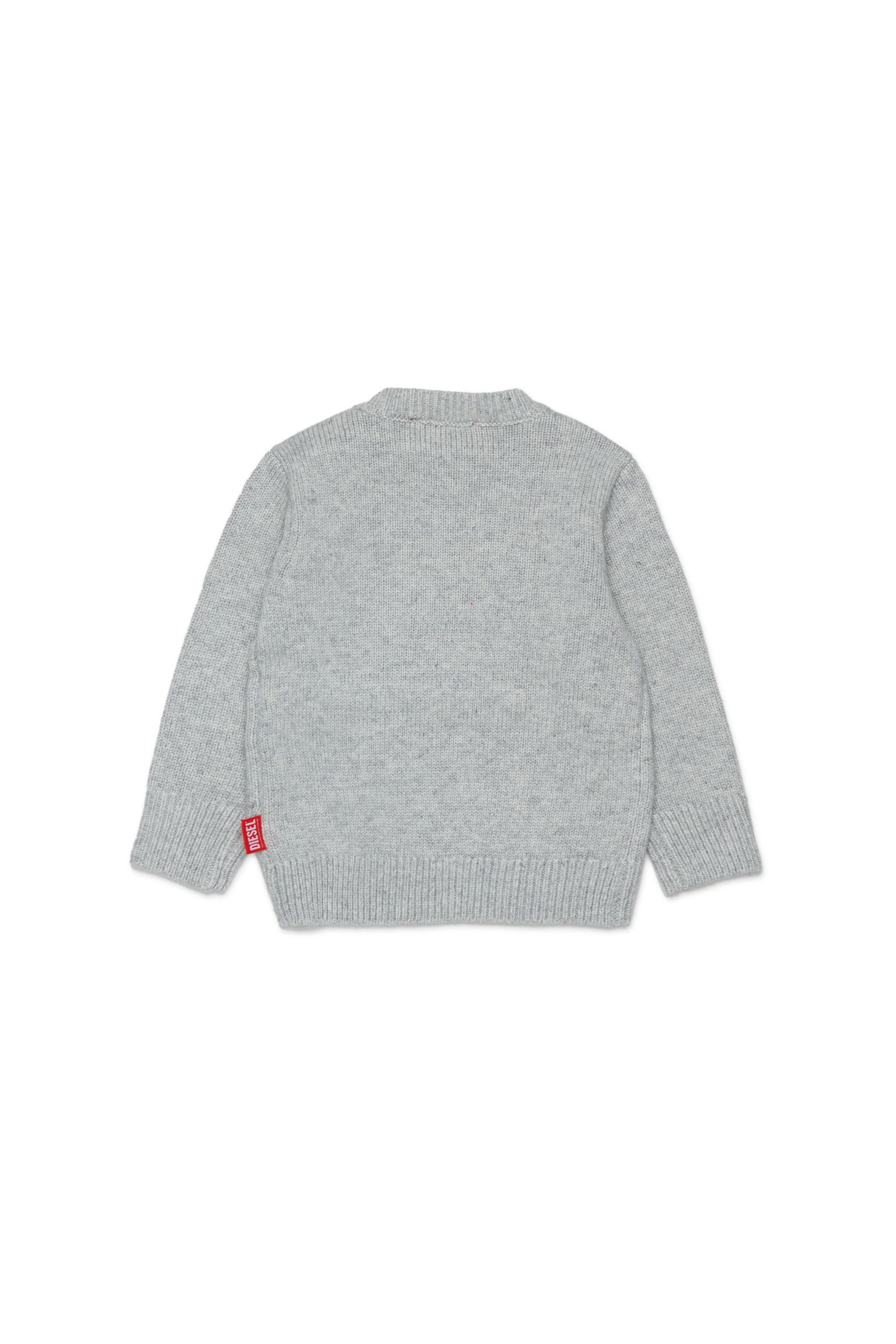 Diesel - KOMYB, Maglia in cachemire con grande Oval D Uomo in Grigio - 2